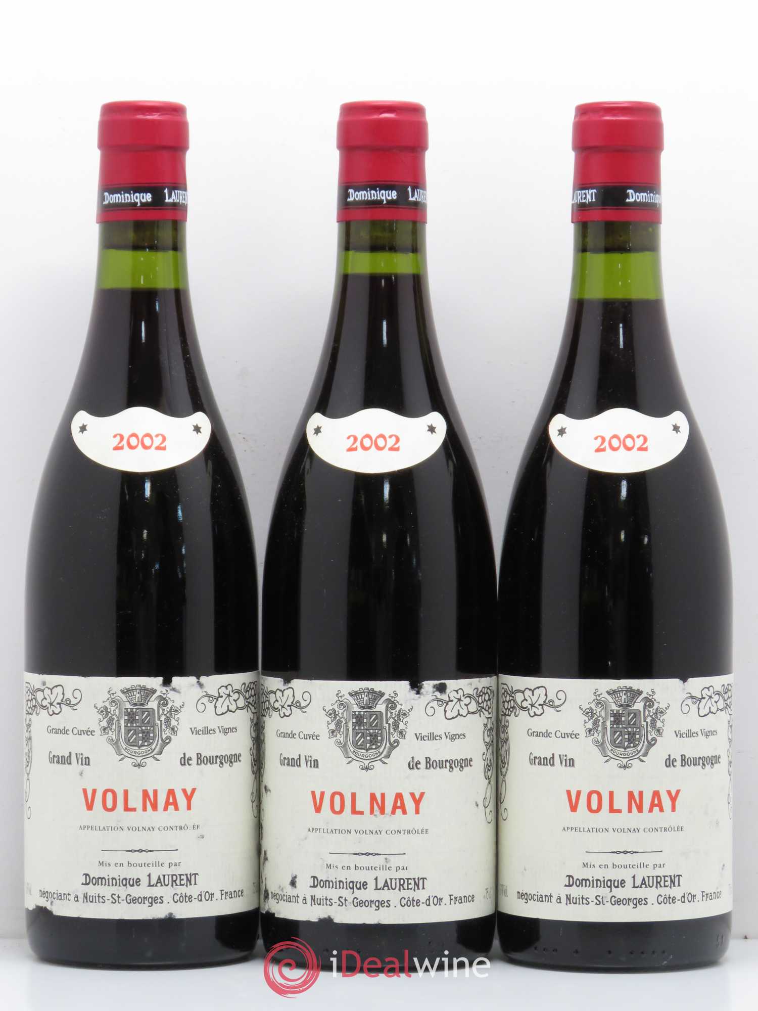 Volnay Grande cuvée vieilles vignes Dominique Laurent 2002 - Posten von 3 Flaschen - 0