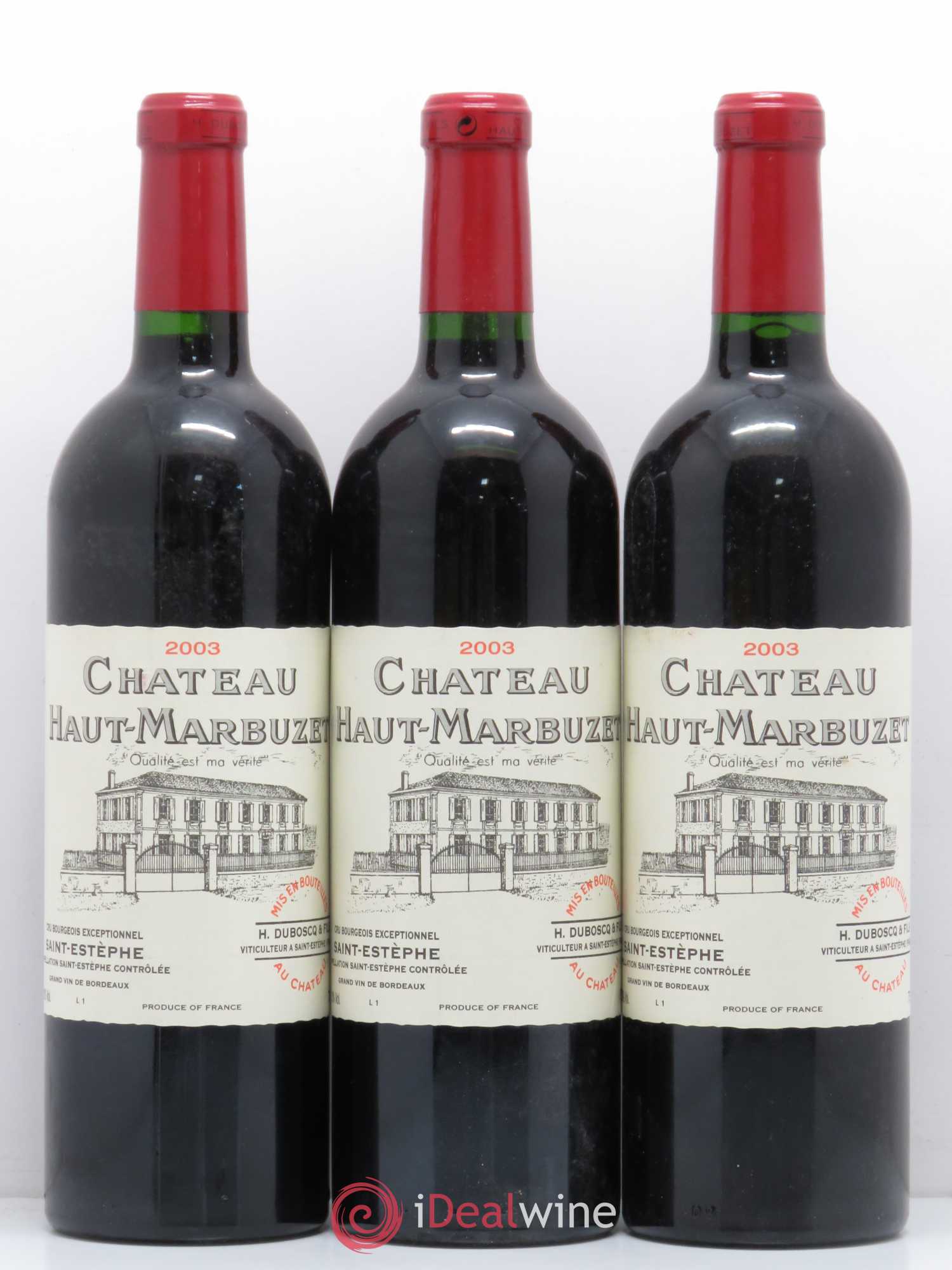 Château Haut Marbuzet 2003 - Lot de 6 bouteilles - 2