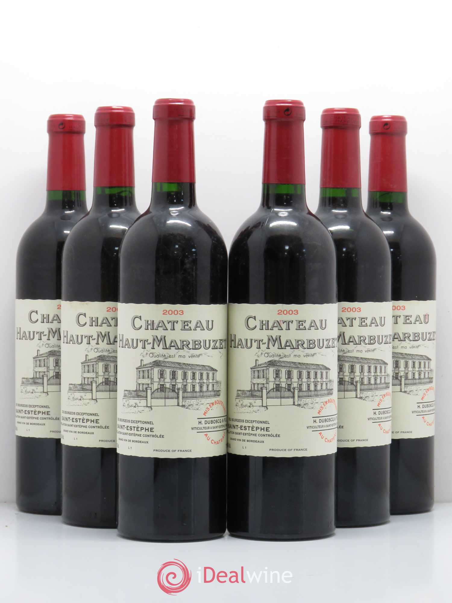 Château Haut Marbuzet 2003 - Lot de 6 bouteilles - 0