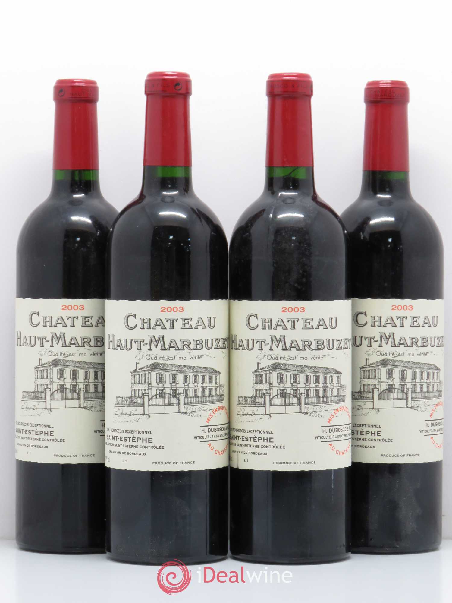 Château Haut Marbuzet 2003 - Lot de 4 bouteilles - 0