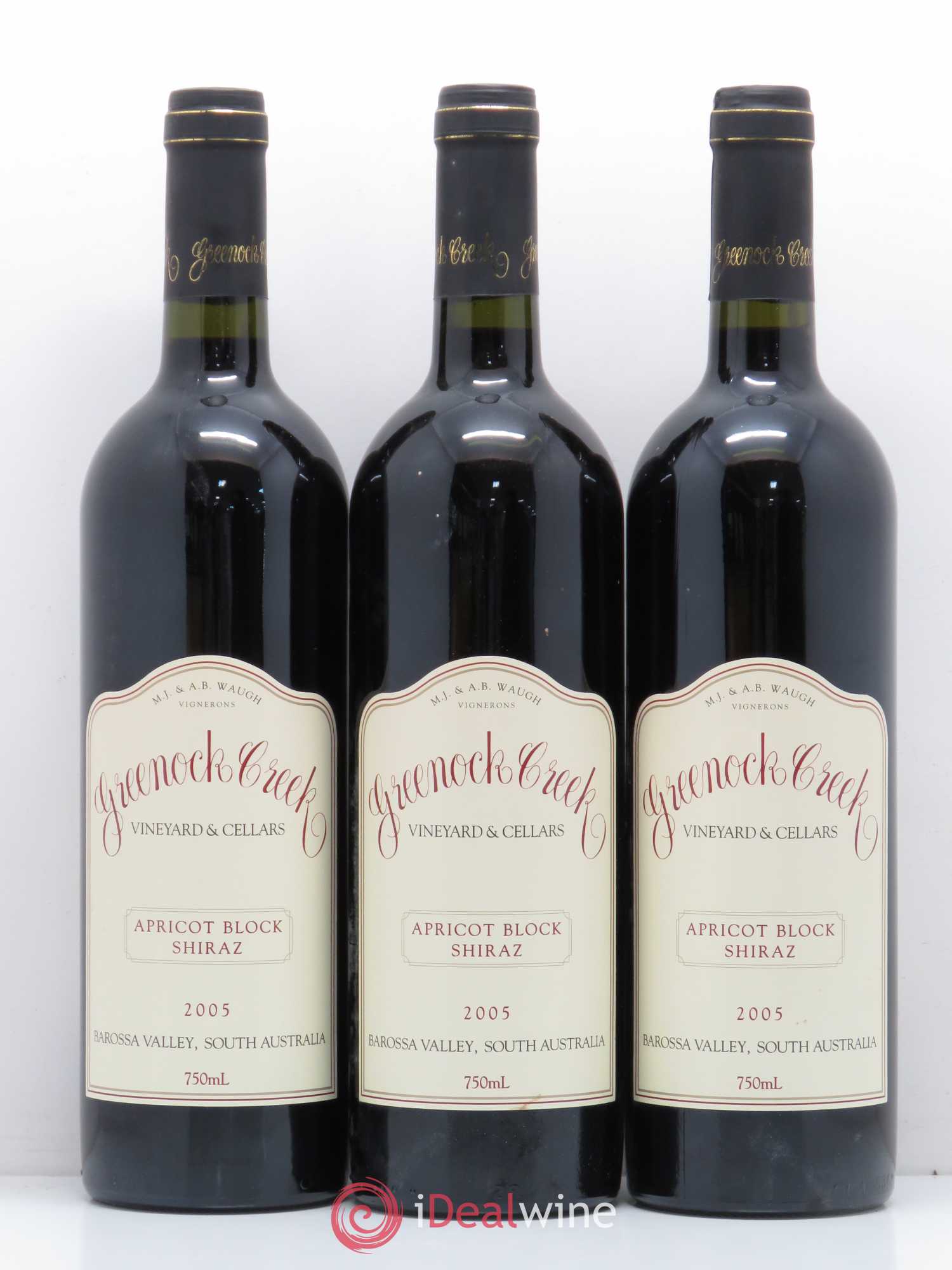 Divers Barossa Valley Apricot Block Shiraz Greenock Creek Vineyards 2005 - Posten von 3 Flaschen - 0