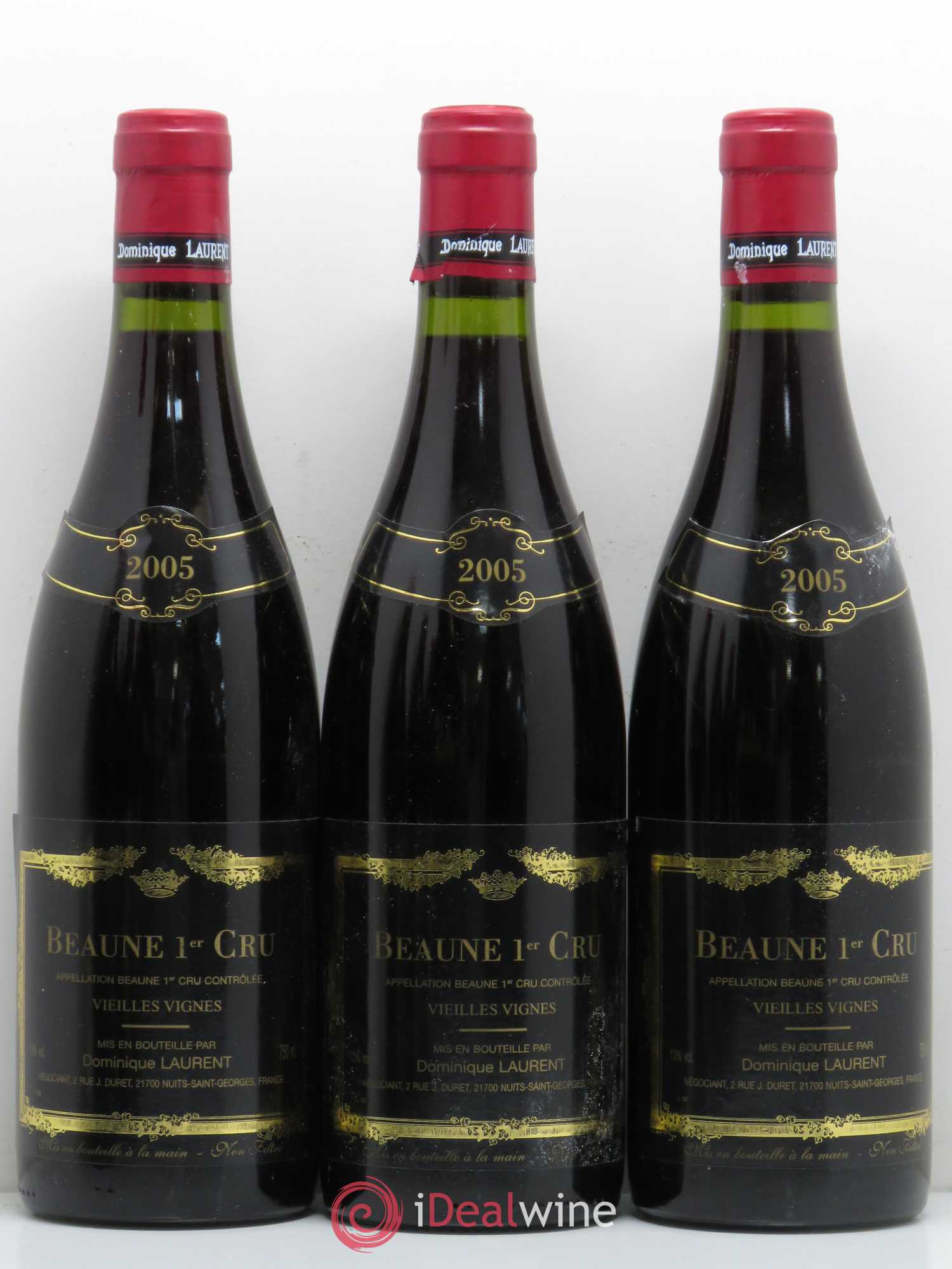 Beaune 1er Cru Vieilles vignes Dominique Laurent 2005 - Lot de 6 bouteilles - 1