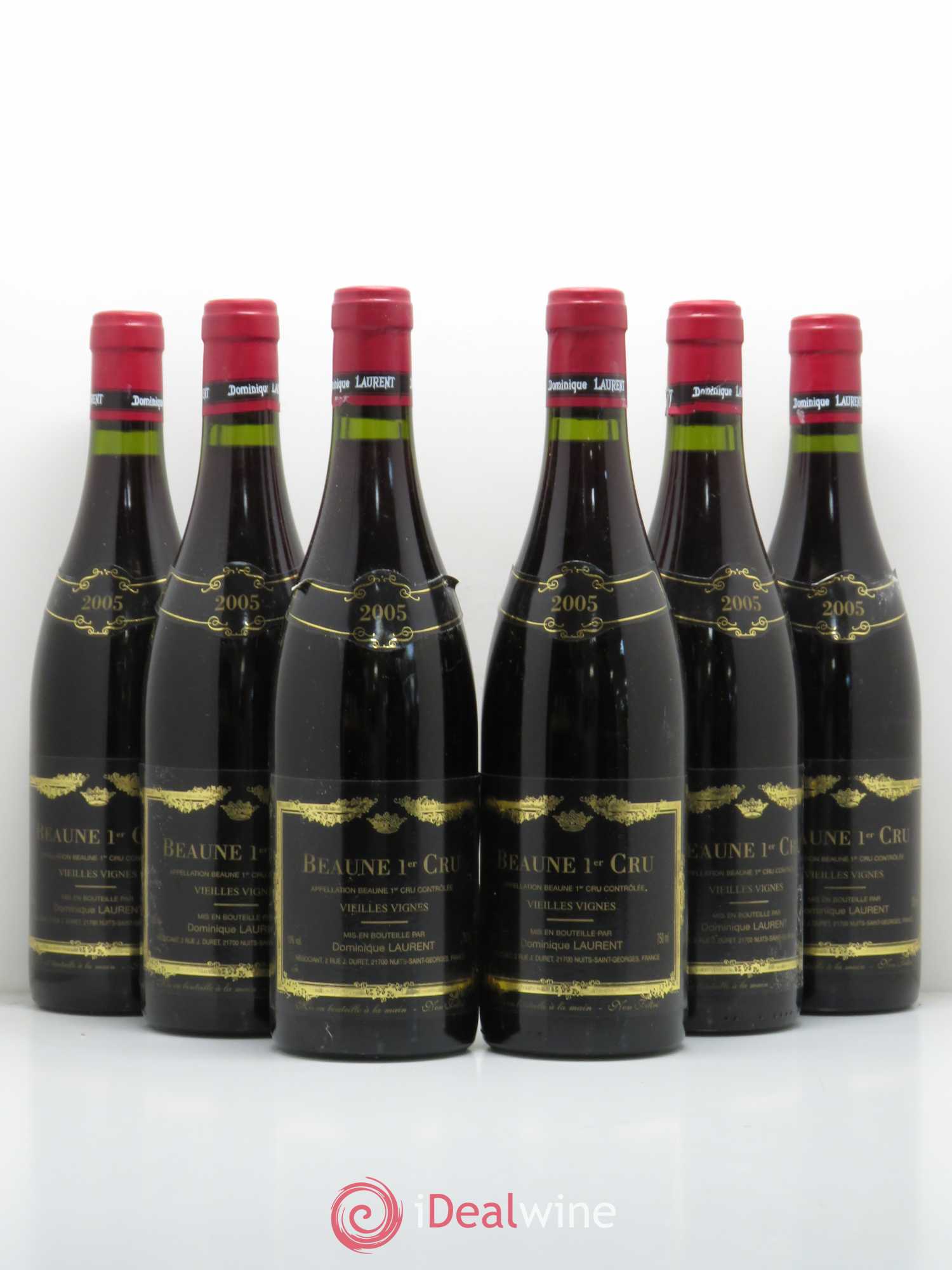 Beaune 1er Cru Vieilles vignes Dominique Laurent 2005 - Lot de 6 bouteilles - 0