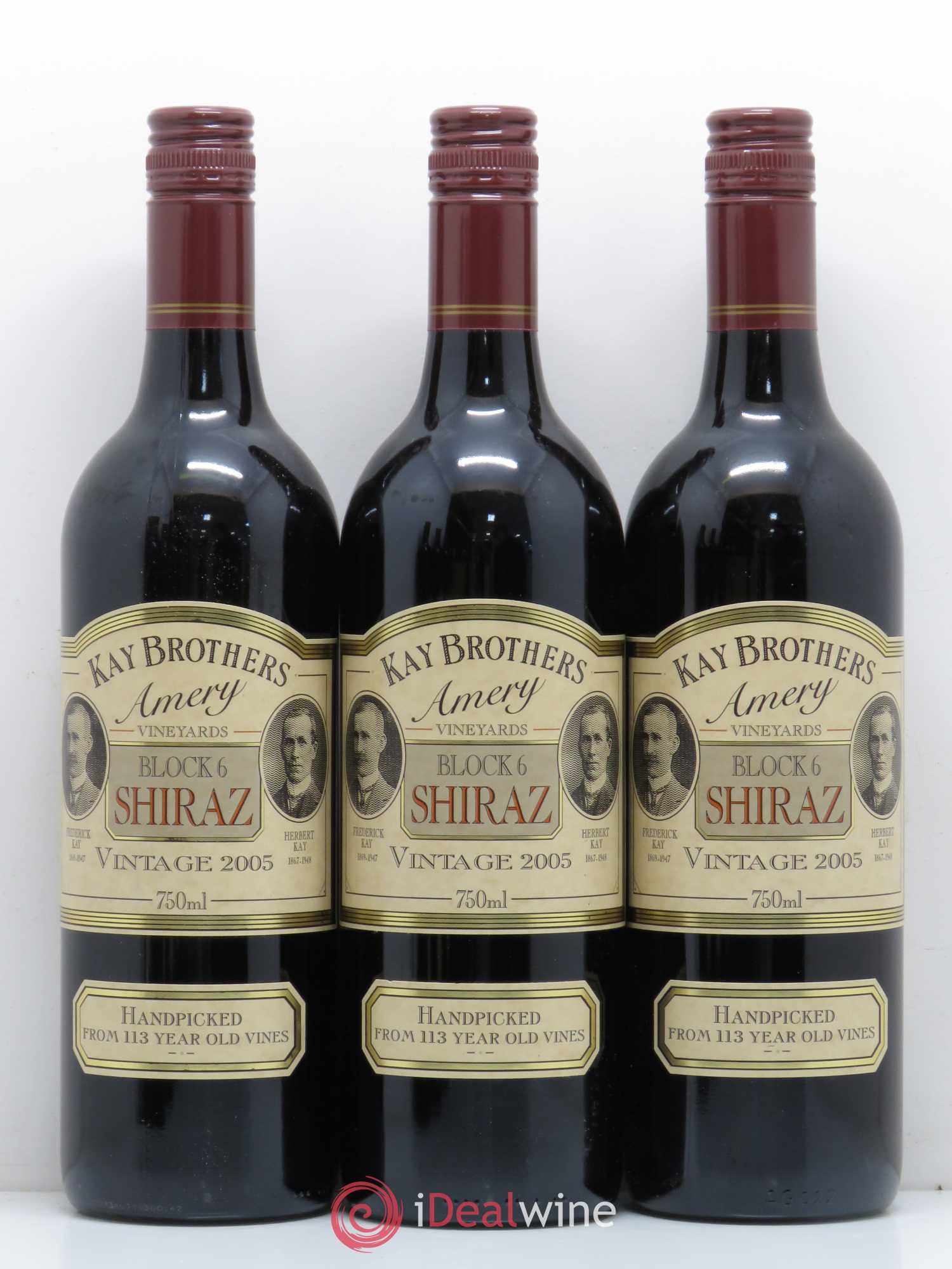 Divers Block 6 Shiraz Kay Brothers Amery Vineyards 2005 - Posten von 6 Flaschen - 1