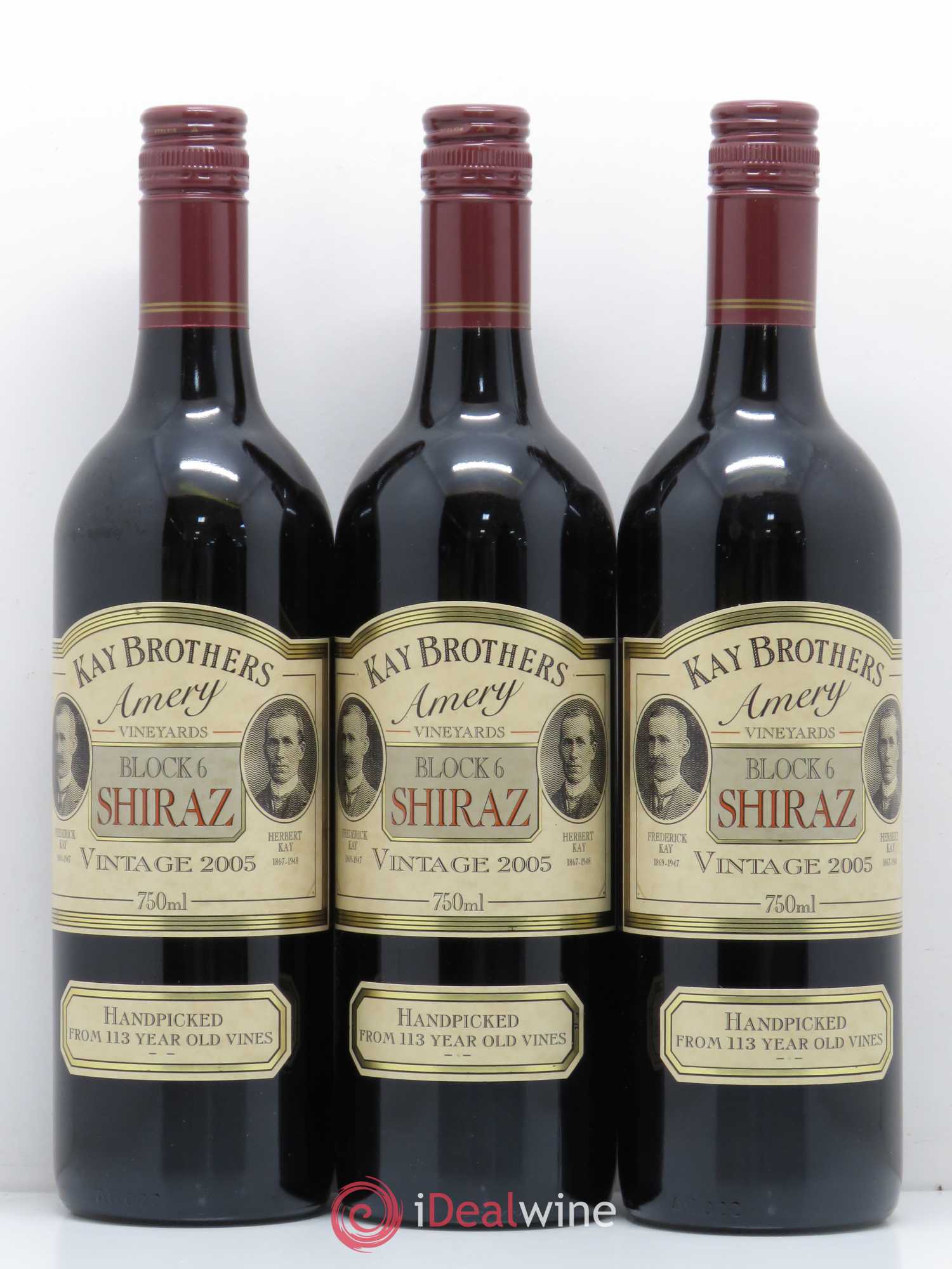 Divers Block 6 Shiraz Kay Brothers Amery Vineyards 2005 - Posten von 6 Flaschen - 2