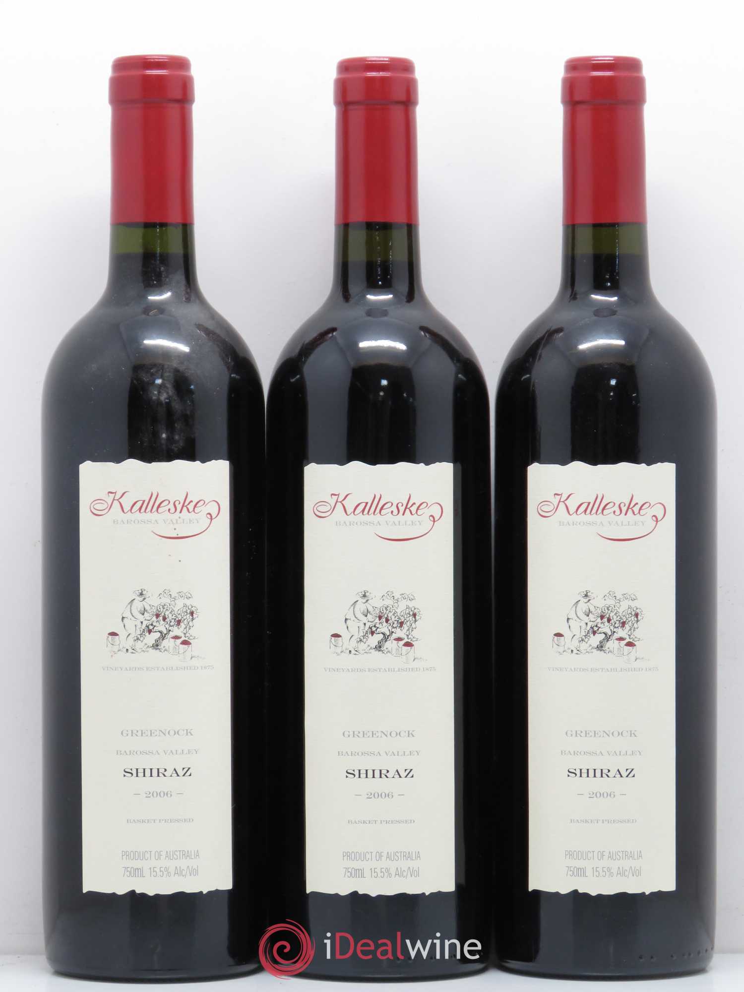 Divers Barossa Valley Greenock Shiraz Kalleske 2006 - Posten von 3 Flaschen - 0