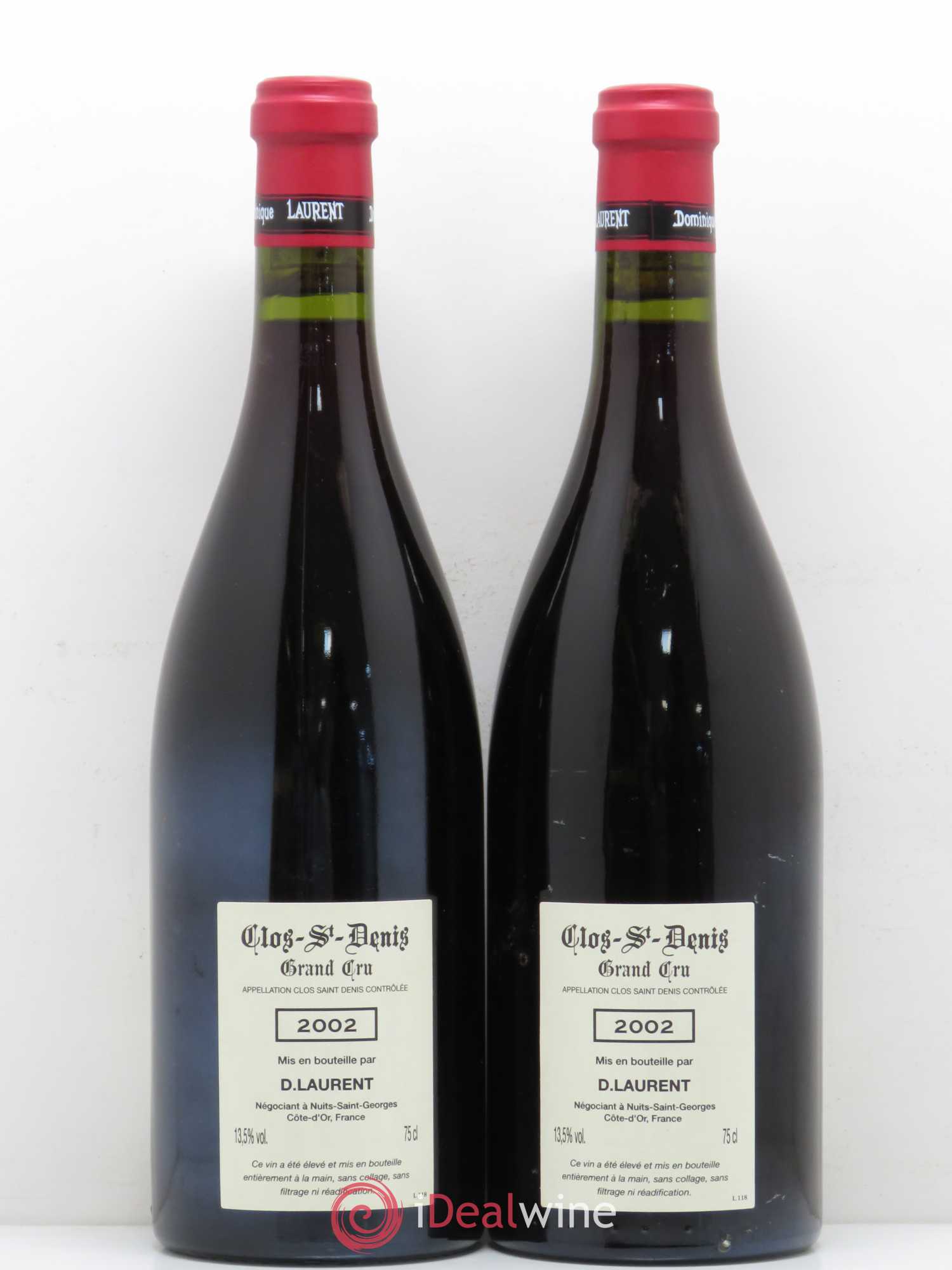 Clos Saint-Denis Grand Cru Dominique Laurent Vieilles vignes Grande Cuvée 2002 - Lotto di 2 bottiglie - 1