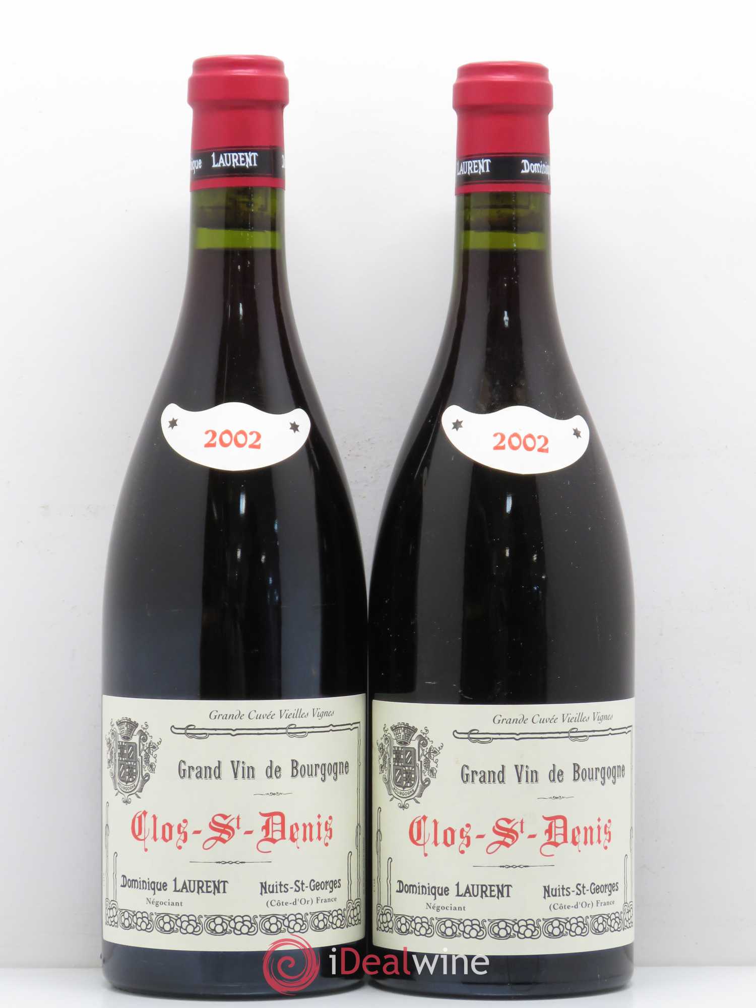 Clos Saint-Denis Grand Cru Dominique Laurent Vieilles vignes Grande Cuvée 2002 - Lotto di 2 bottiglie - 0
