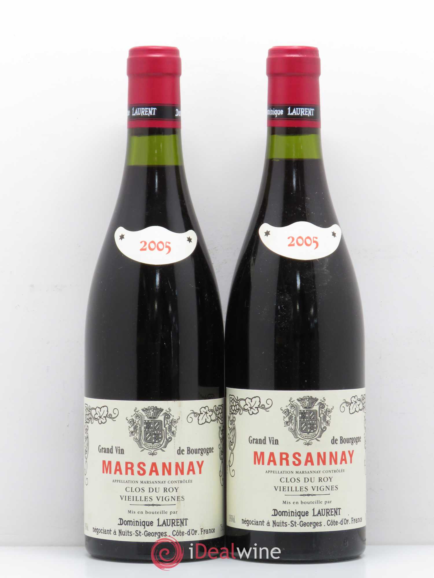 Marsannay Vieilles vignes Dominique Laurent Clos du Roi 2005 - Lot de 2 bouteilles - 0