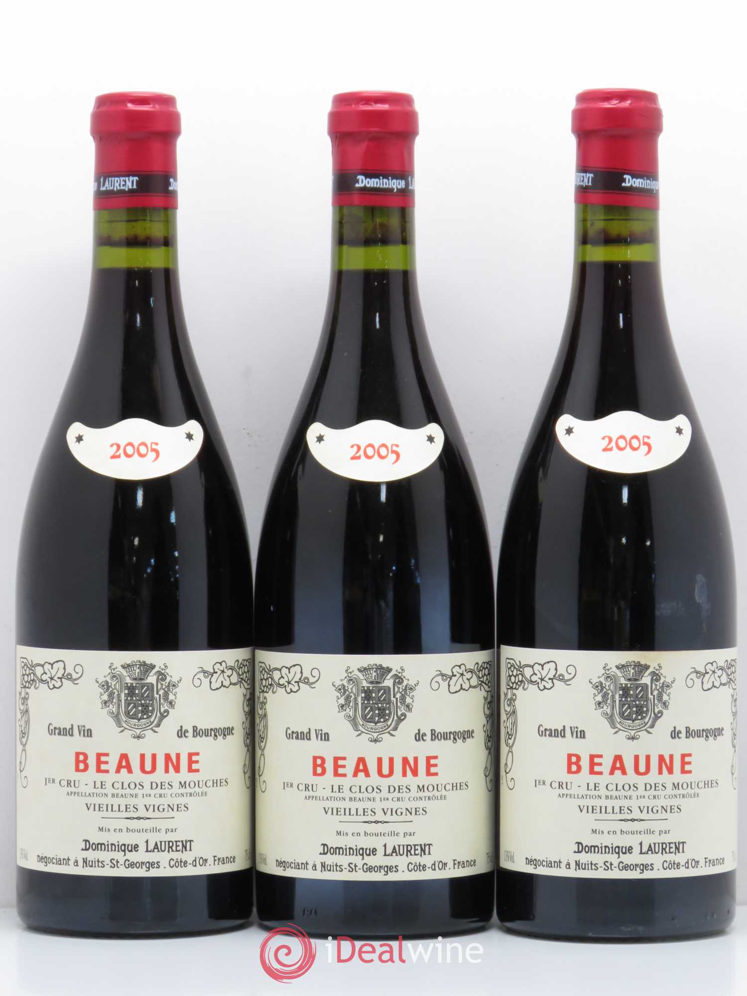 Beaune 1er Cru Clos des Mouches Dominique Laurent 2005 - Lot de 3 bouteilles - 0