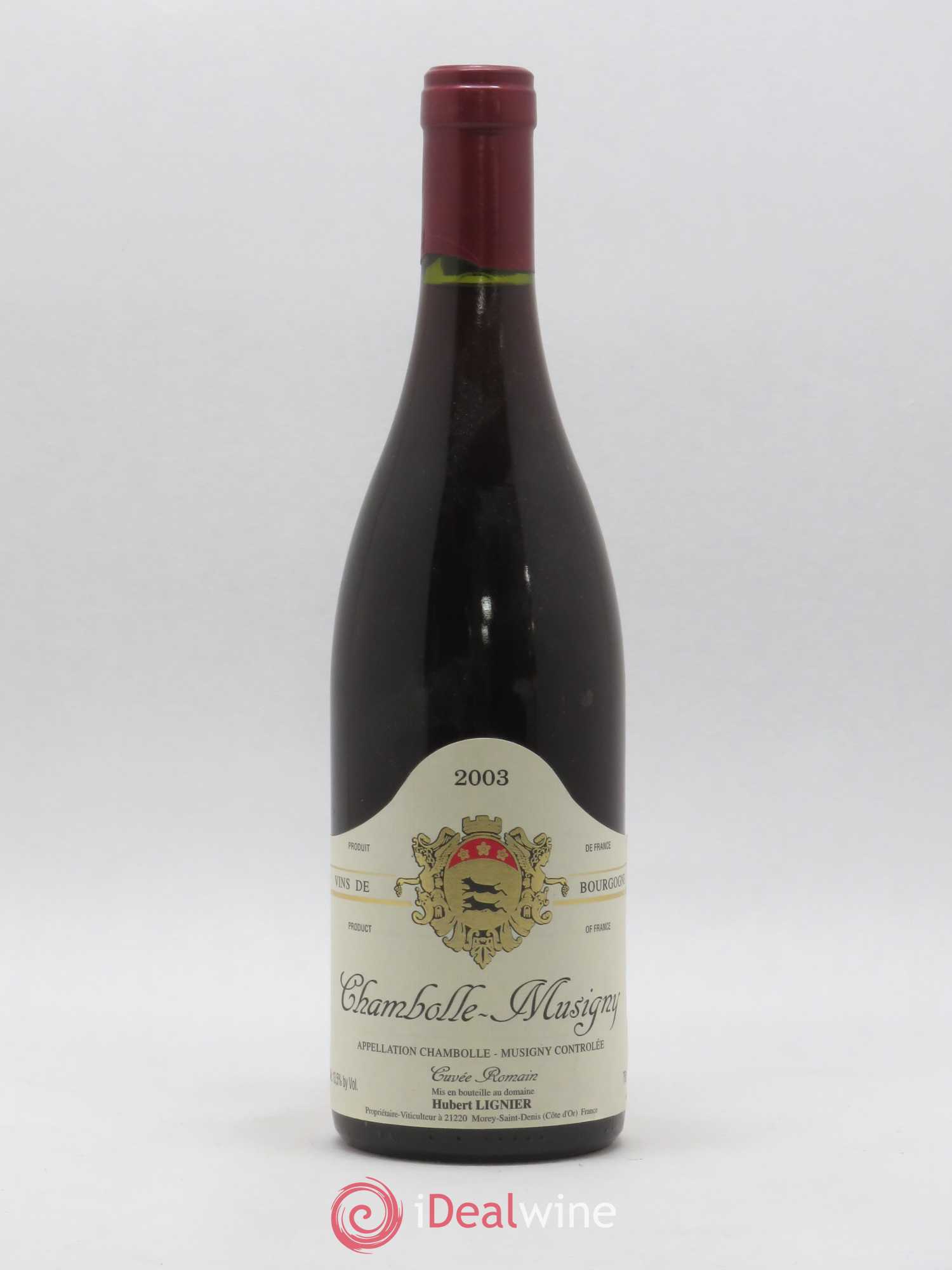 Chambolle-Musigny Cuvée Romain Domaine Hubert Lignier 2003 - Posten von 1 Flasche - 0