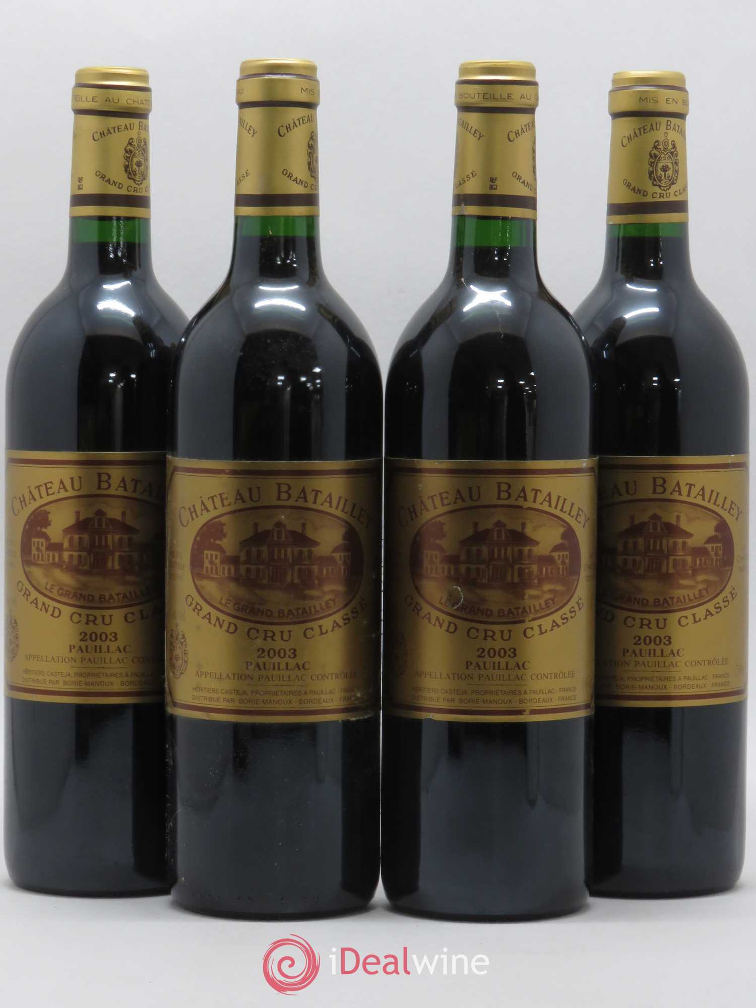 Château Batailley 5ème Grand Cru Classé 2003 - Lot de 4 bouteilles - 0