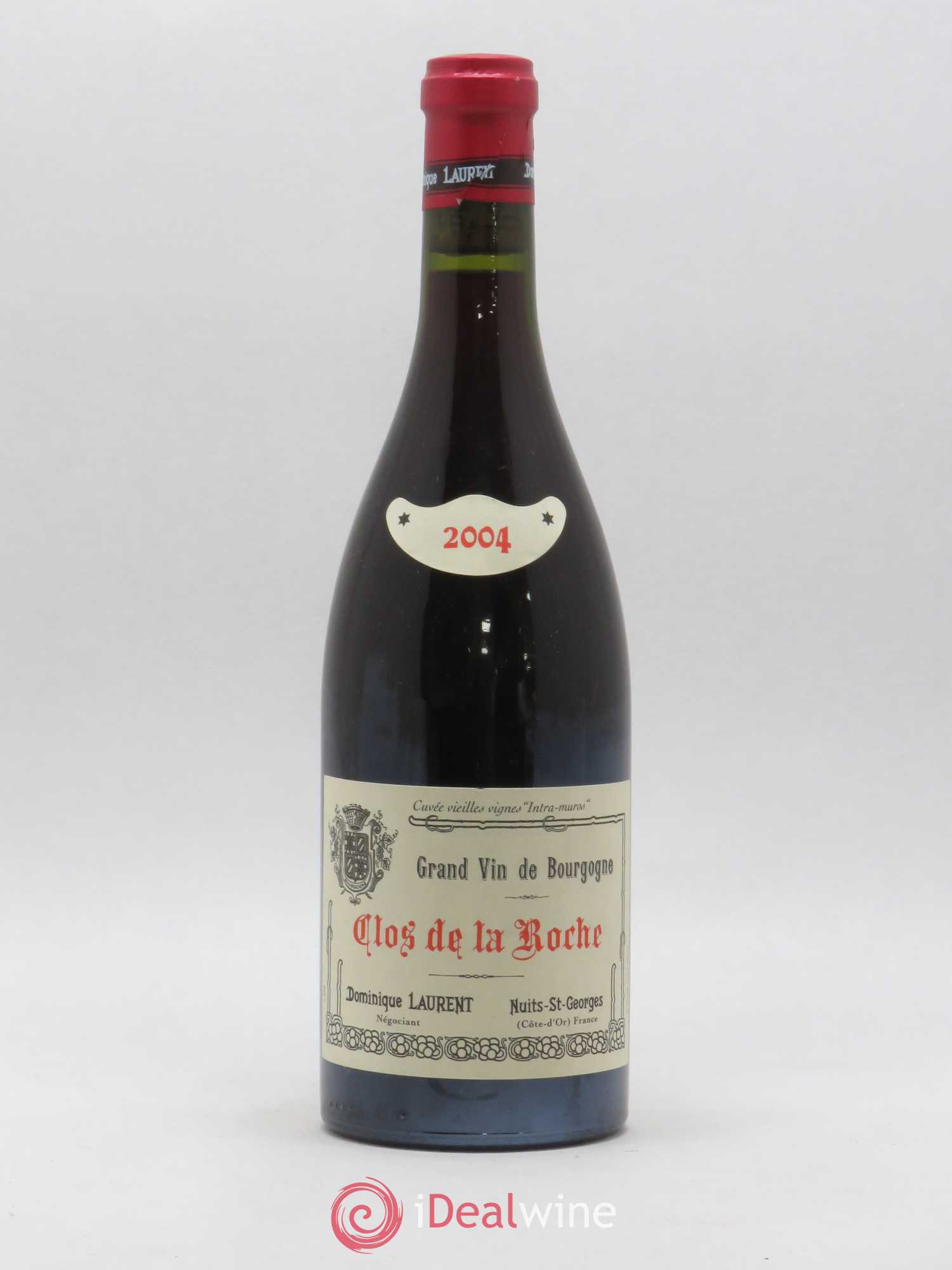 Clos de la Roche Grand Cru Vieilles vignes Intra-muros Dominique Laurent 2004 - Lot de 1 bouteille - 0