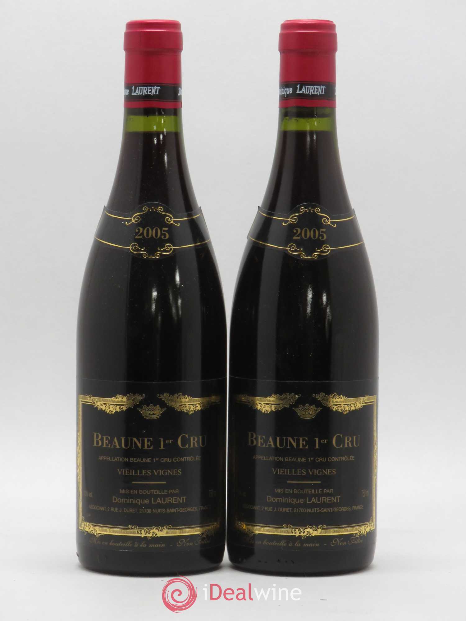 Beaune 1er Cru Vieilles Vignes Dominique Laurent 2005 - Lot de 2 bouteilles - 0