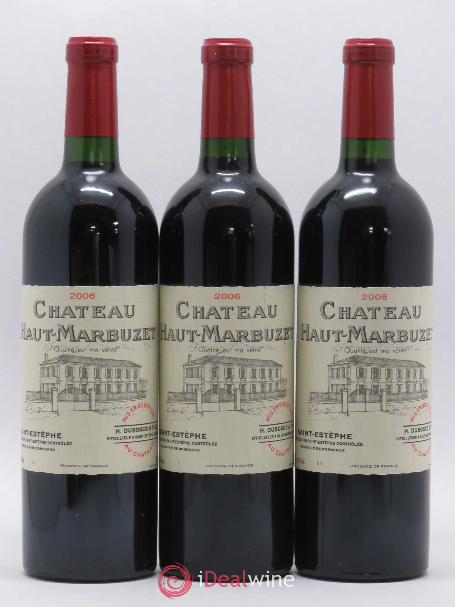 Château Haut Marbuzet 2006 - Lot de 3 bouteilles - 0