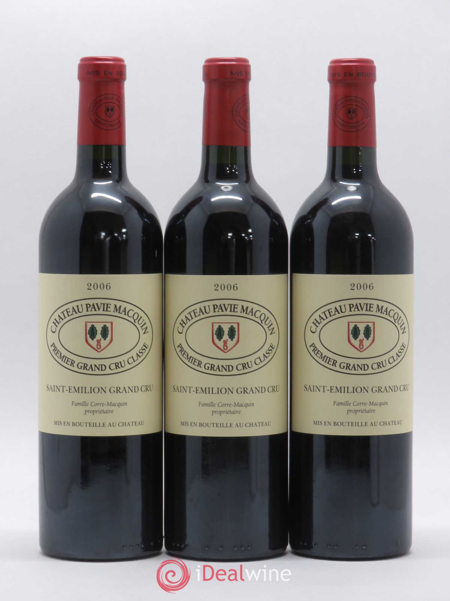 Château Pavie Macquin 1er Grand Cru Classé B 2006 - Lot de 3 bouteilles - 0
