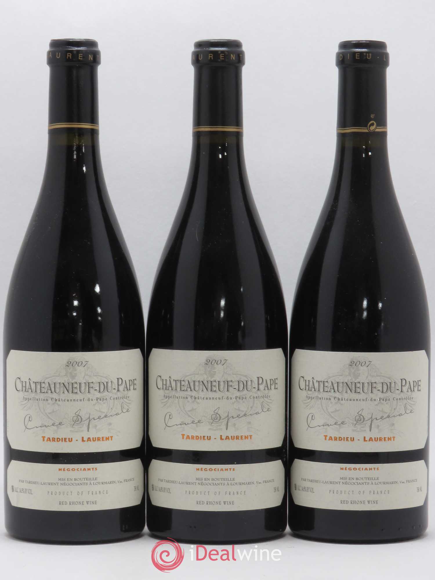 Châteauneuf-du-Pape Tardieu-Laurent Cuvée spéciale Famille Tardieu 2007 - Lot de 3 bouteilles - 0