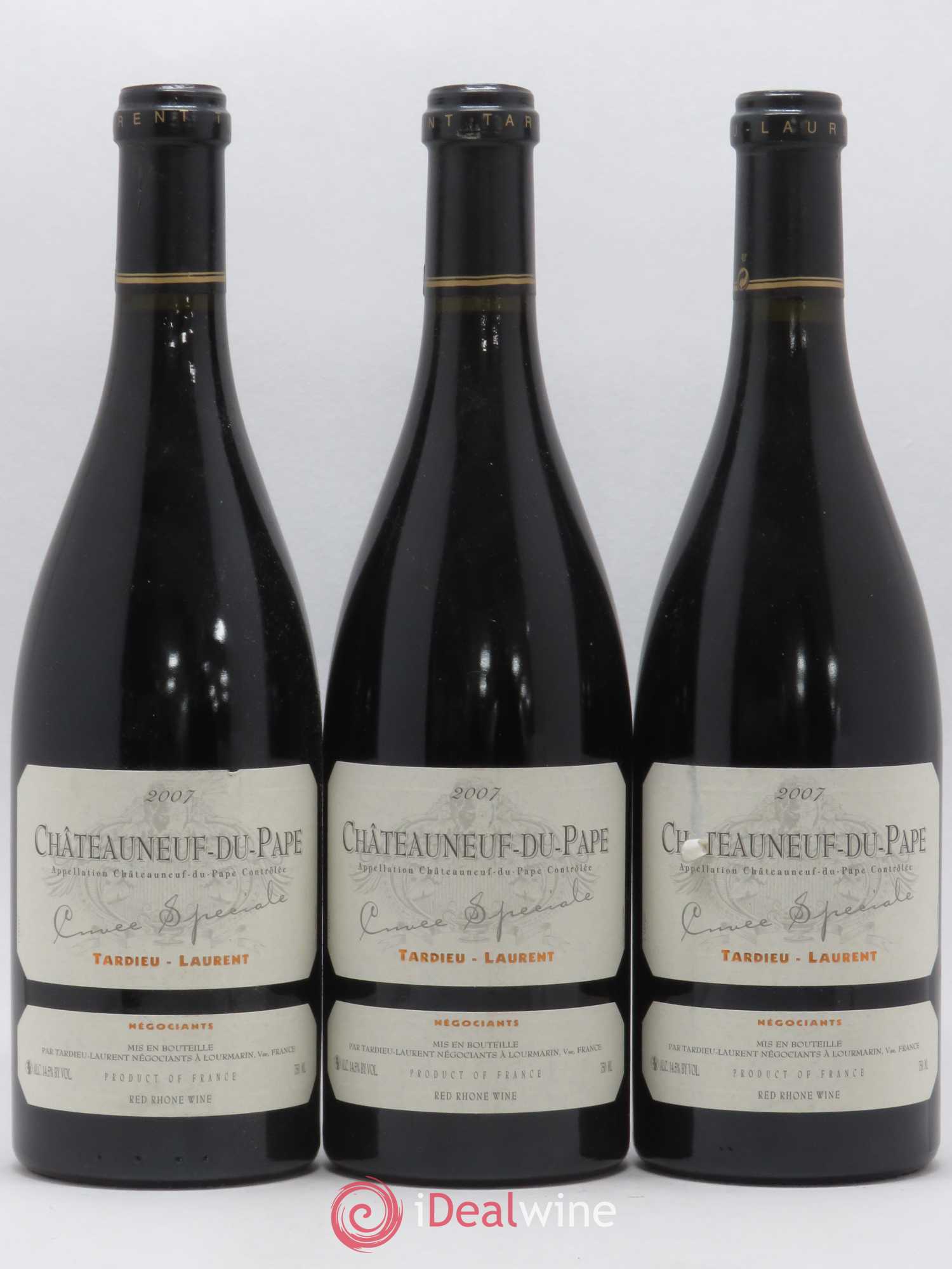 Châteauneuf-du-Pape Tardieu-Laurent Cuvée spéciale Famille Tardieu 2007 - Lot de 3 bouteilles - 0