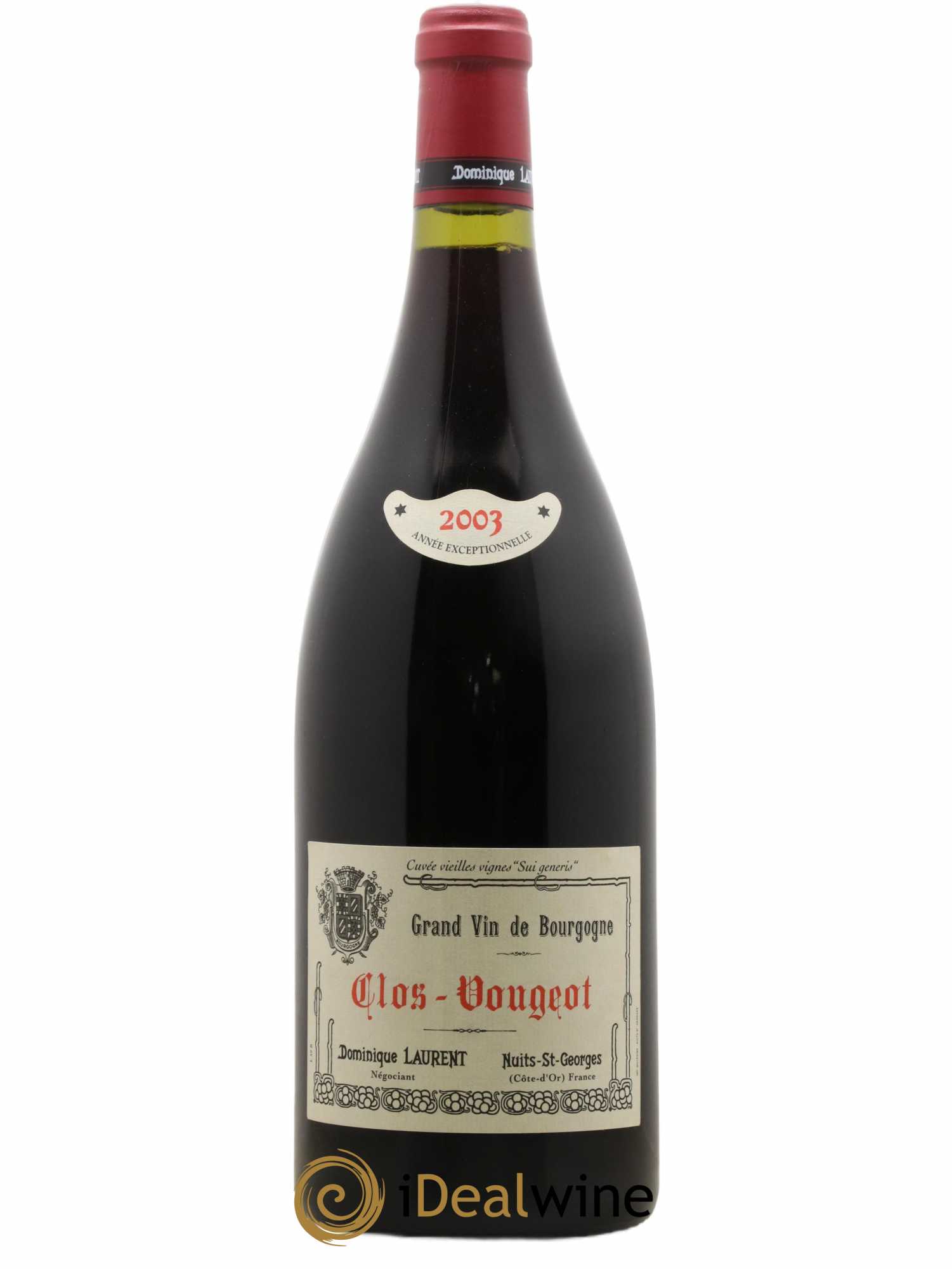 Clos de Vougeot Grand Cru Vieilles vignes Sui Generis Dominique Laurent 2003 - Lot de 1 magnum - 0