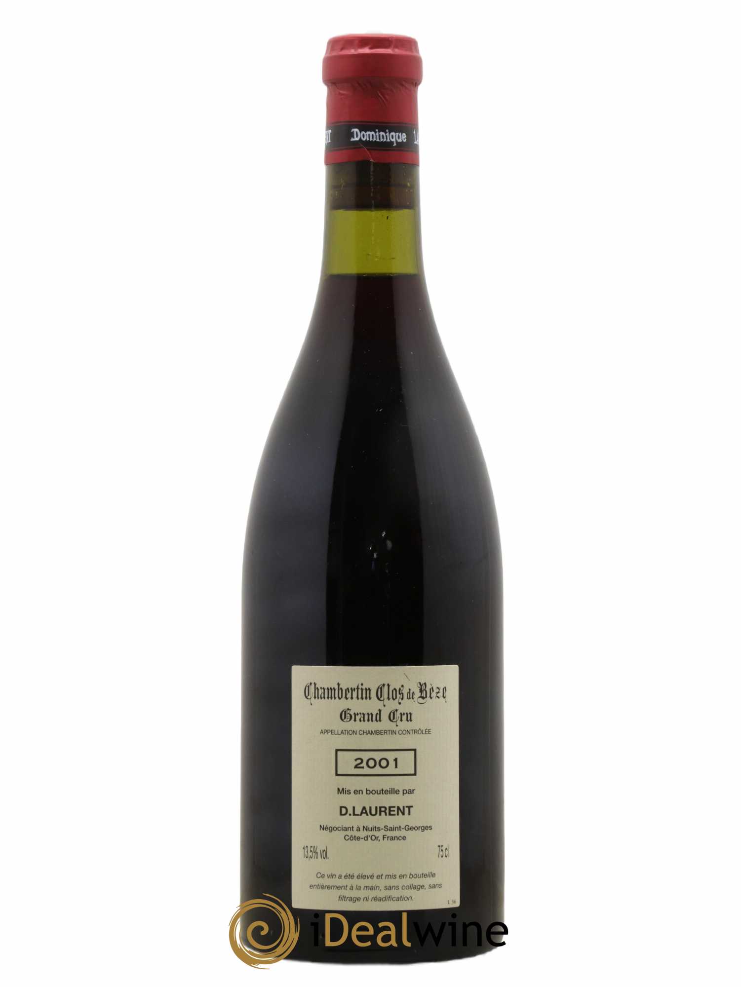 Chambertin Clos de Bèze Grand Cru Grande cuvée Vieilles vignes Dominique Laurent 2001 - Lot de 1 bouteille - 1