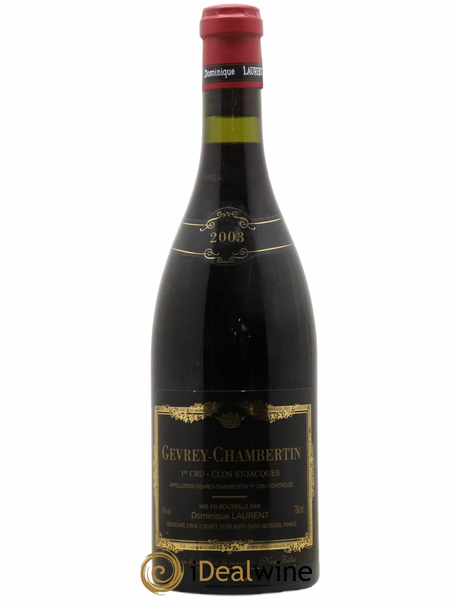 Gevrey-Chambertin 1er Cru Clos Saint Jacques Dominique Laurent 2003 - Lot de 1 bouteille - 0