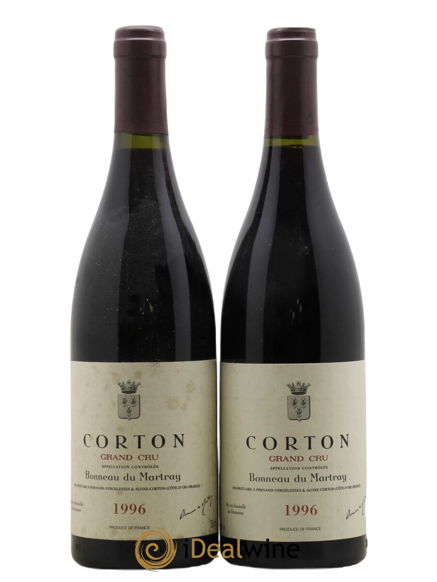 Corton Grand Cru Bonneau du Martray (Domaine) 1996 - Lot de 2 bouteilles - 0