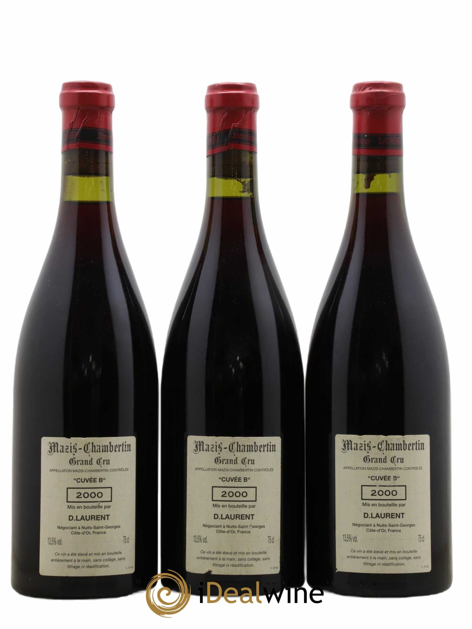 Mazis-Chambertin Grand Cru Vieilles Vignes Cuvée B Dominique Laurent 2000 - Lot de 3 bouteilles - 1