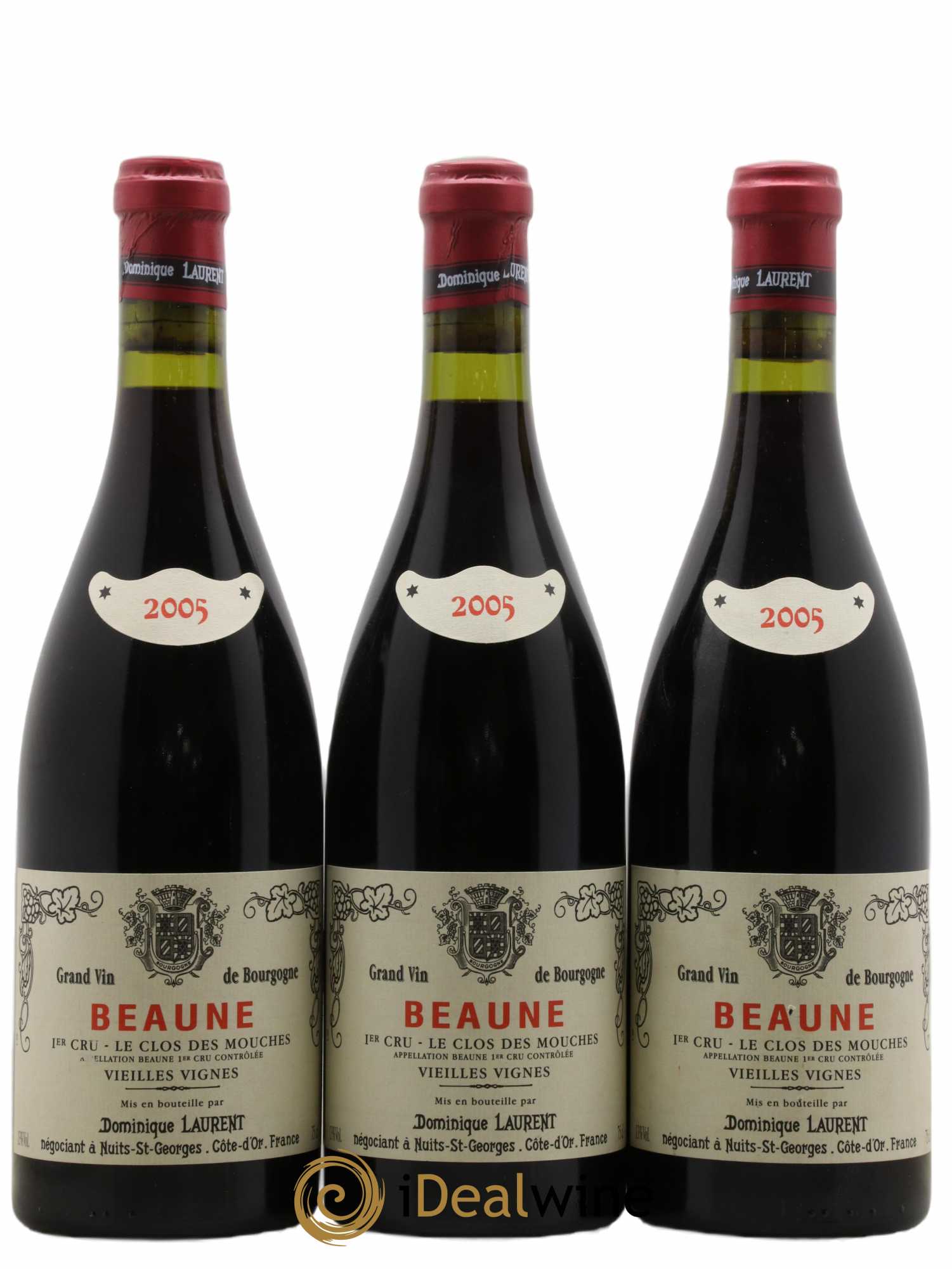 Beaune 1er Cru Clos des Mouches Dominique Laurent Vieilles Vignes 2005 - Lot de 3 bouteilles - 0