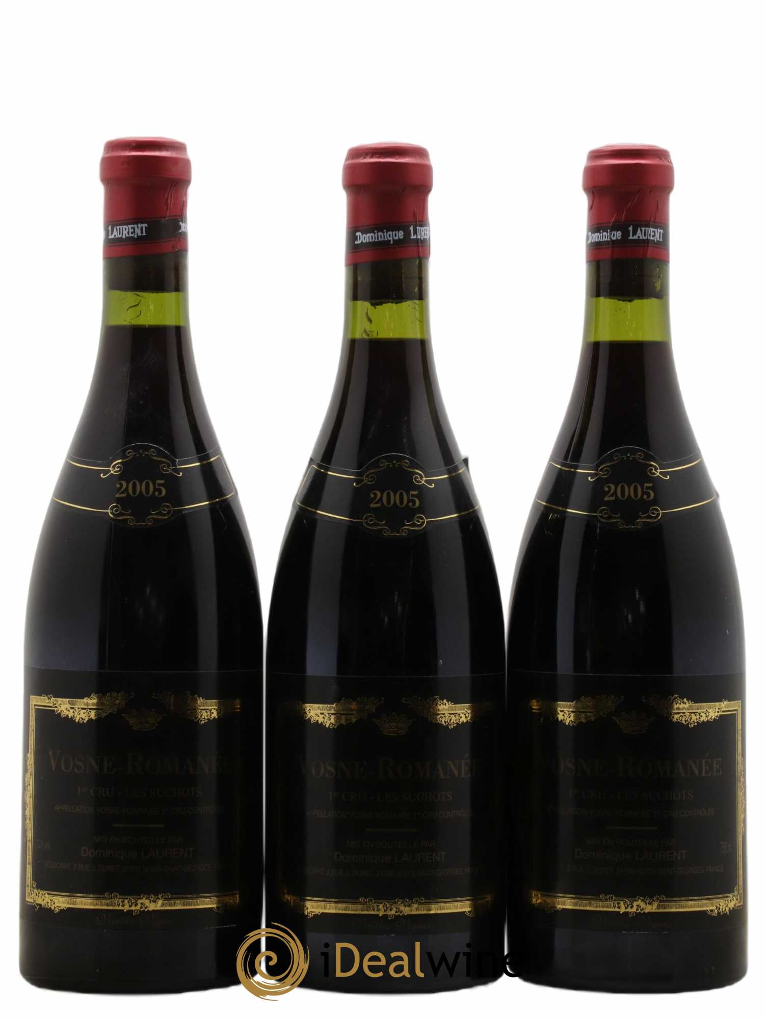 Vosne-Romanée 1er Cru Les Suchots Vieilles Vignes Dominique Laurent 2005 - Lot de 3 bouteilles - 0
