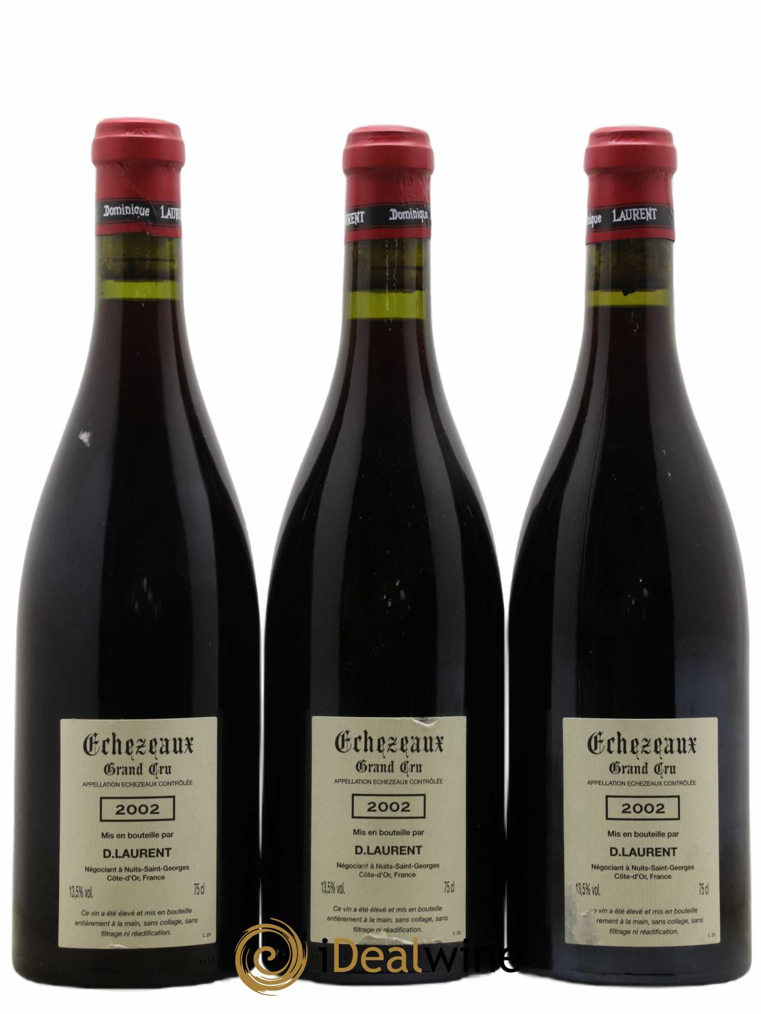 Echezeaux Grand Cru Vieilles Vignes Dominique Laurent 2002 - Lot de 3 bouteilles - 1