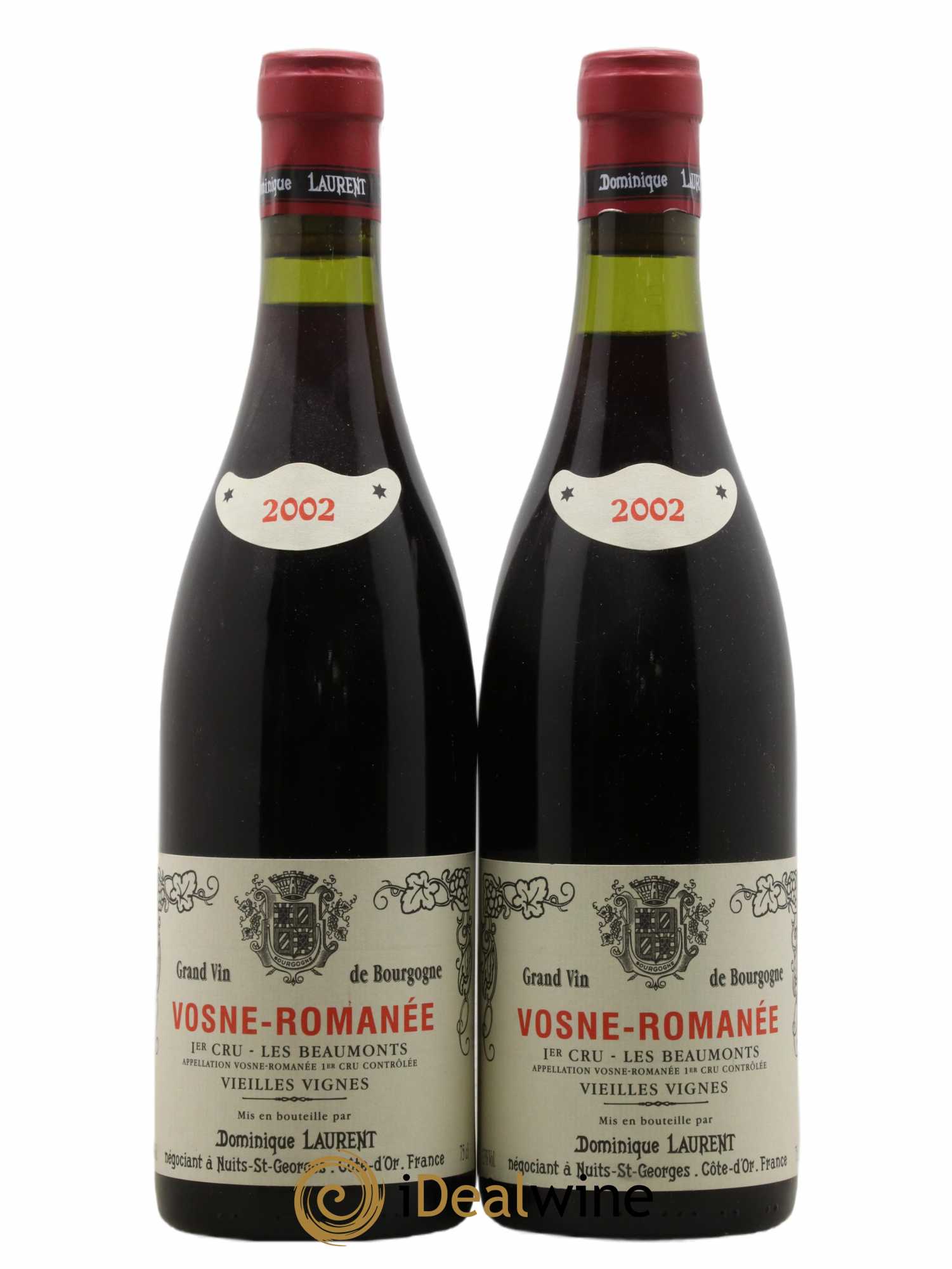 Vosne-Romanée 1er Cru Aux Beaumonts Vieilles Vignes Dominique Laurent 2002 - Lot de 2 bouteilles - 0