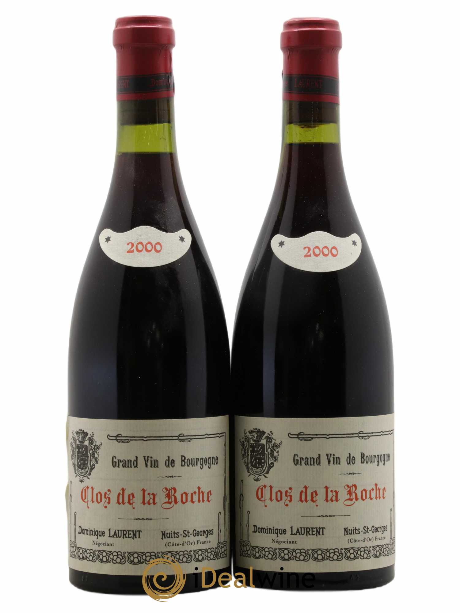 Clos de la Roche Grand Cru Vieilles vignes Intra-muros Dominique Laurent 2000 - Lot de 2 bouteilles - 0