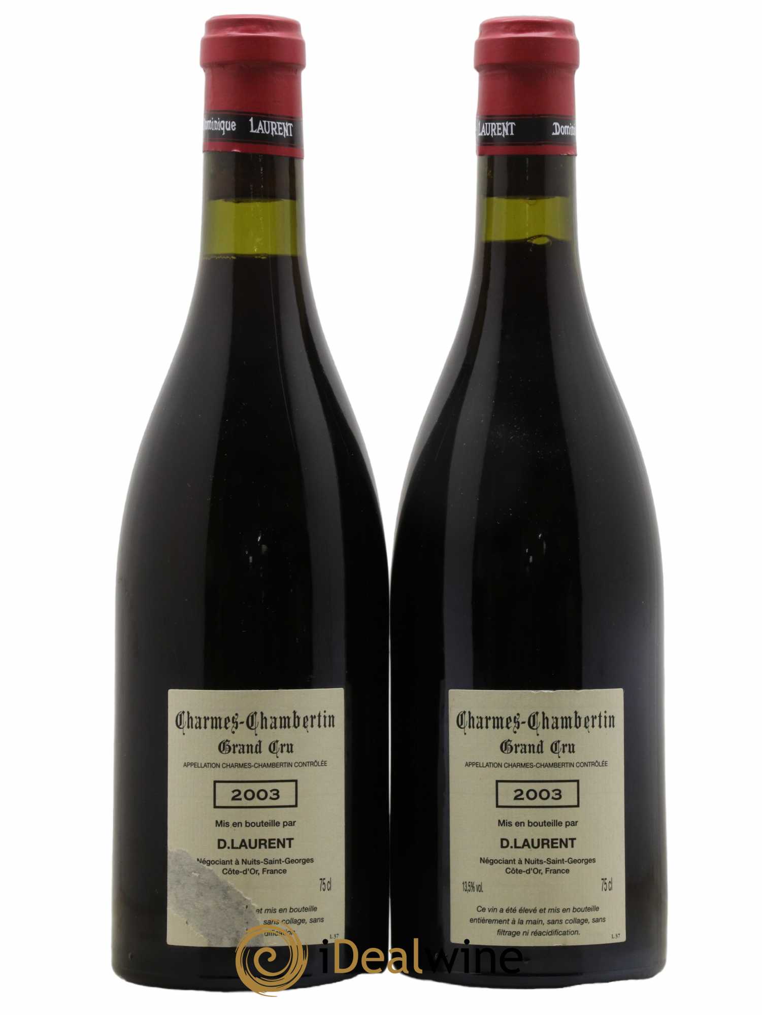 Charmes-Chambertin Grand Cru Dominique Laurent Vieilles Vignes 2003 - Lot de 2 bouteilles - 1