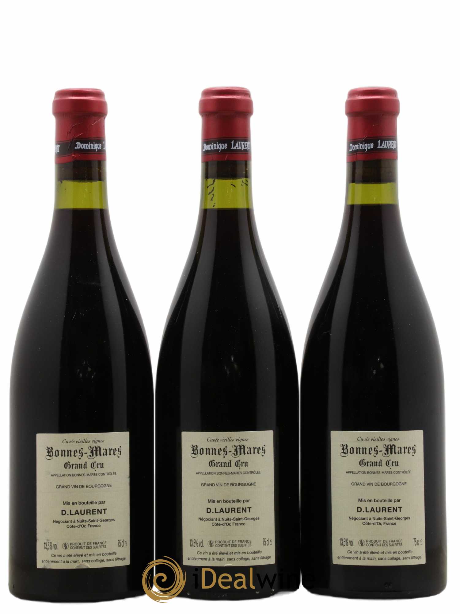 Bonnes-Mares Grand Cru Grande Cuvée Vieilles Vignes Dominique Laurent 2005 - Lot de 3 bouteilles - 1
