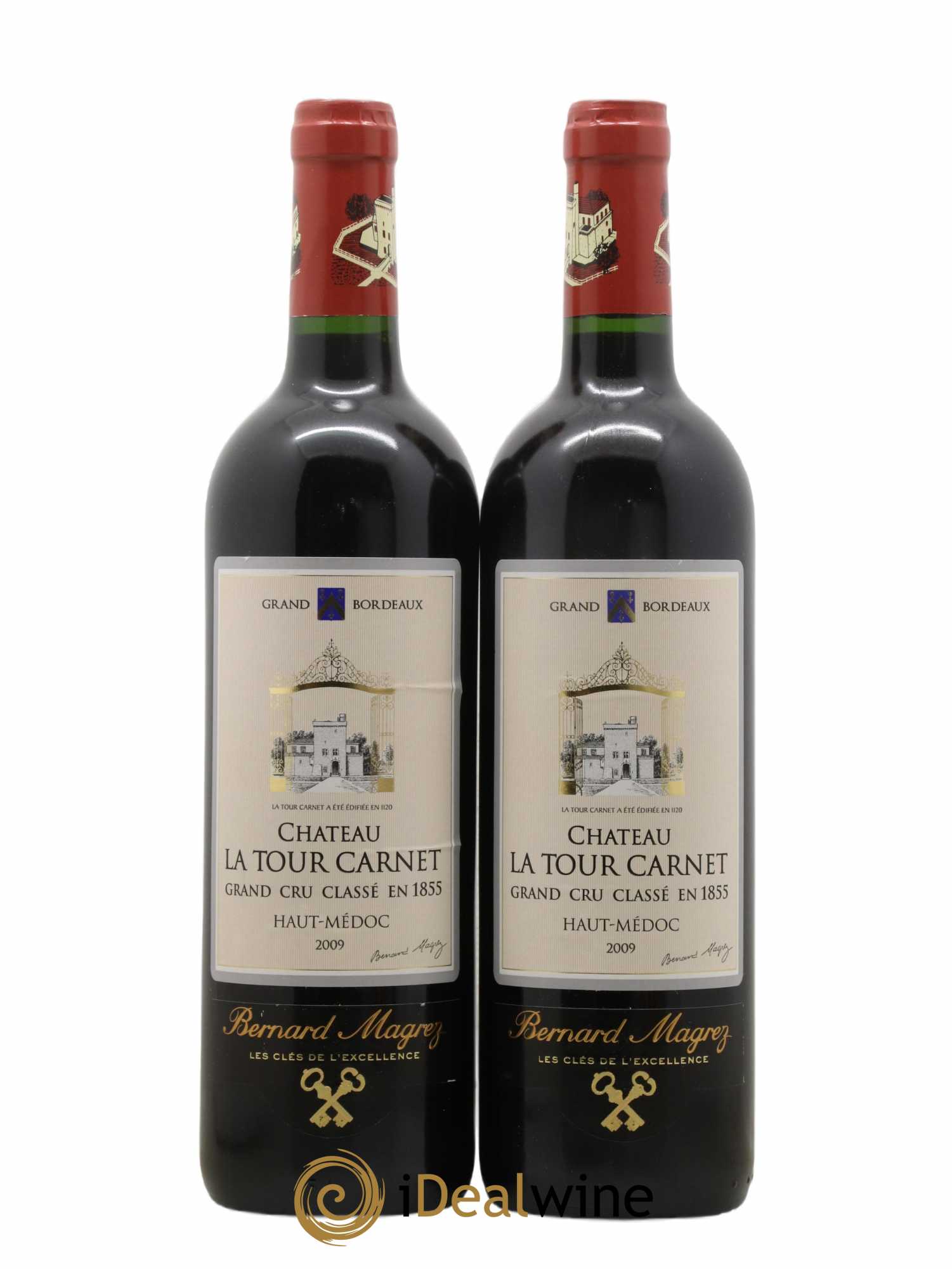 Château la Tour Carnet 4ème Grand Cru Classé 2009 - Lot de 2 bouteilles - 0