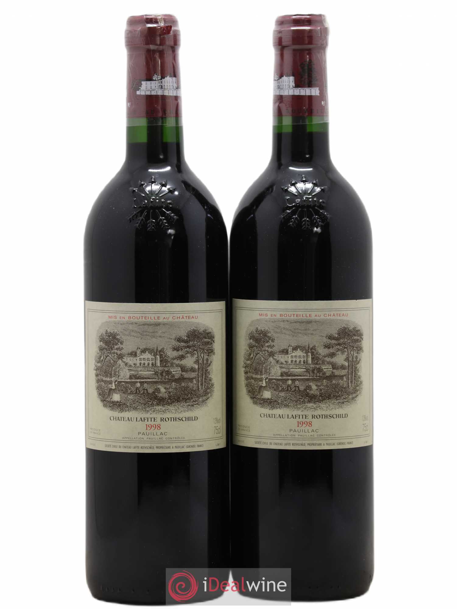 Château Lafite Rothschild 1er Grand Cru Classé 1998 - Lot de 2 bouteilles - 0