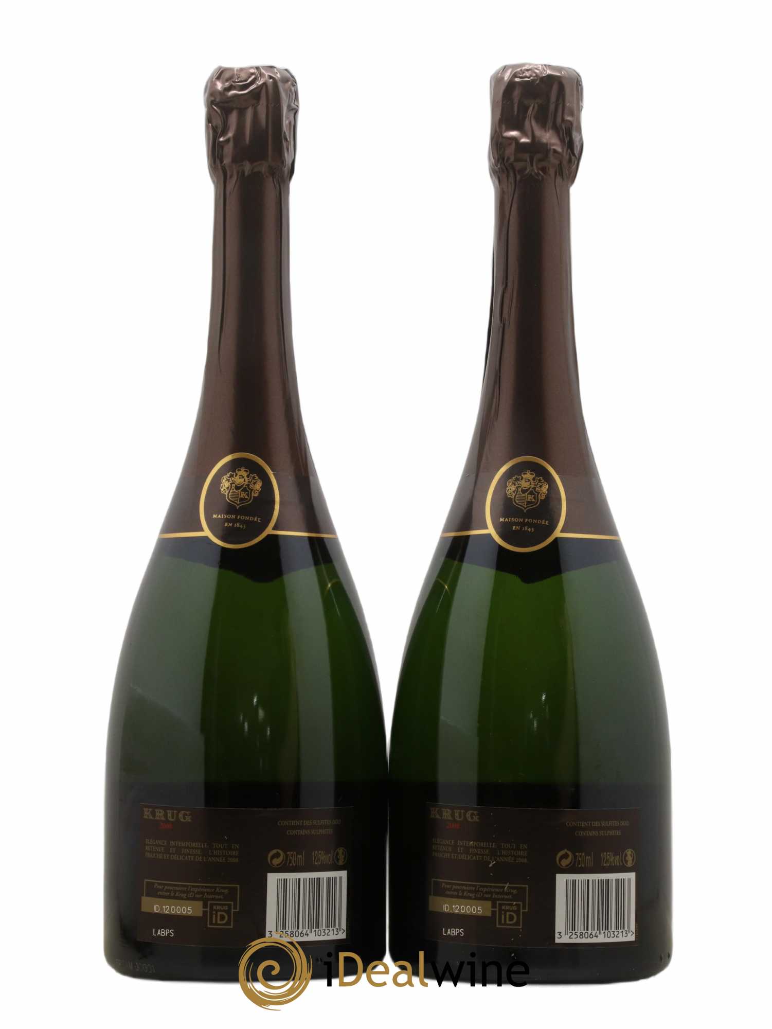 Vintage Krug 2008 - Lot de 2 bouteilles - 1