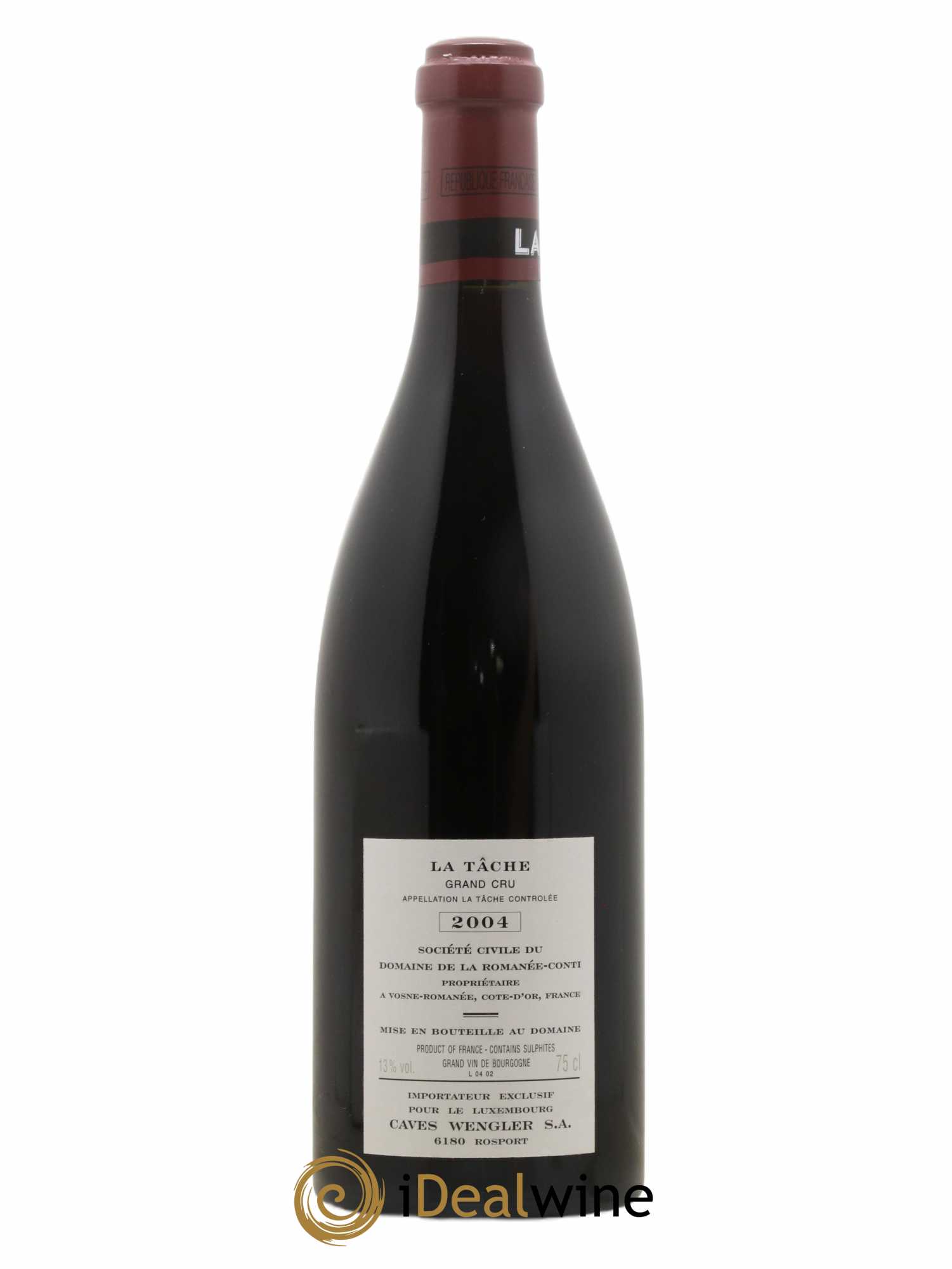 La Tâche Grand Cru Domaine de la Romanée-Conti 2004 - Lot of 1 bottle - 1