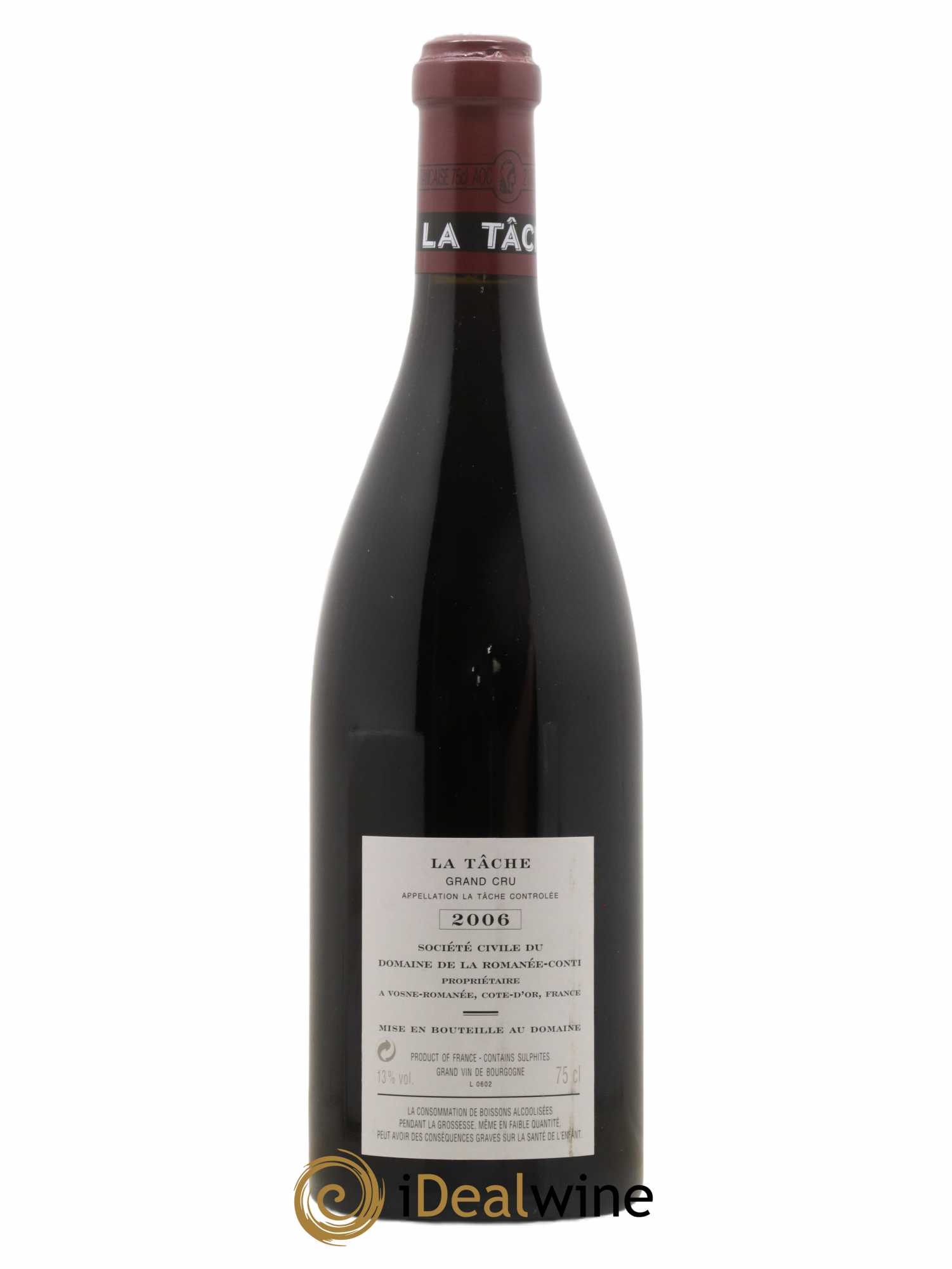 La Tâche Grand Cru Domaine de la Romanée-Conti 2006 - Lot de 1 bouteille - 1