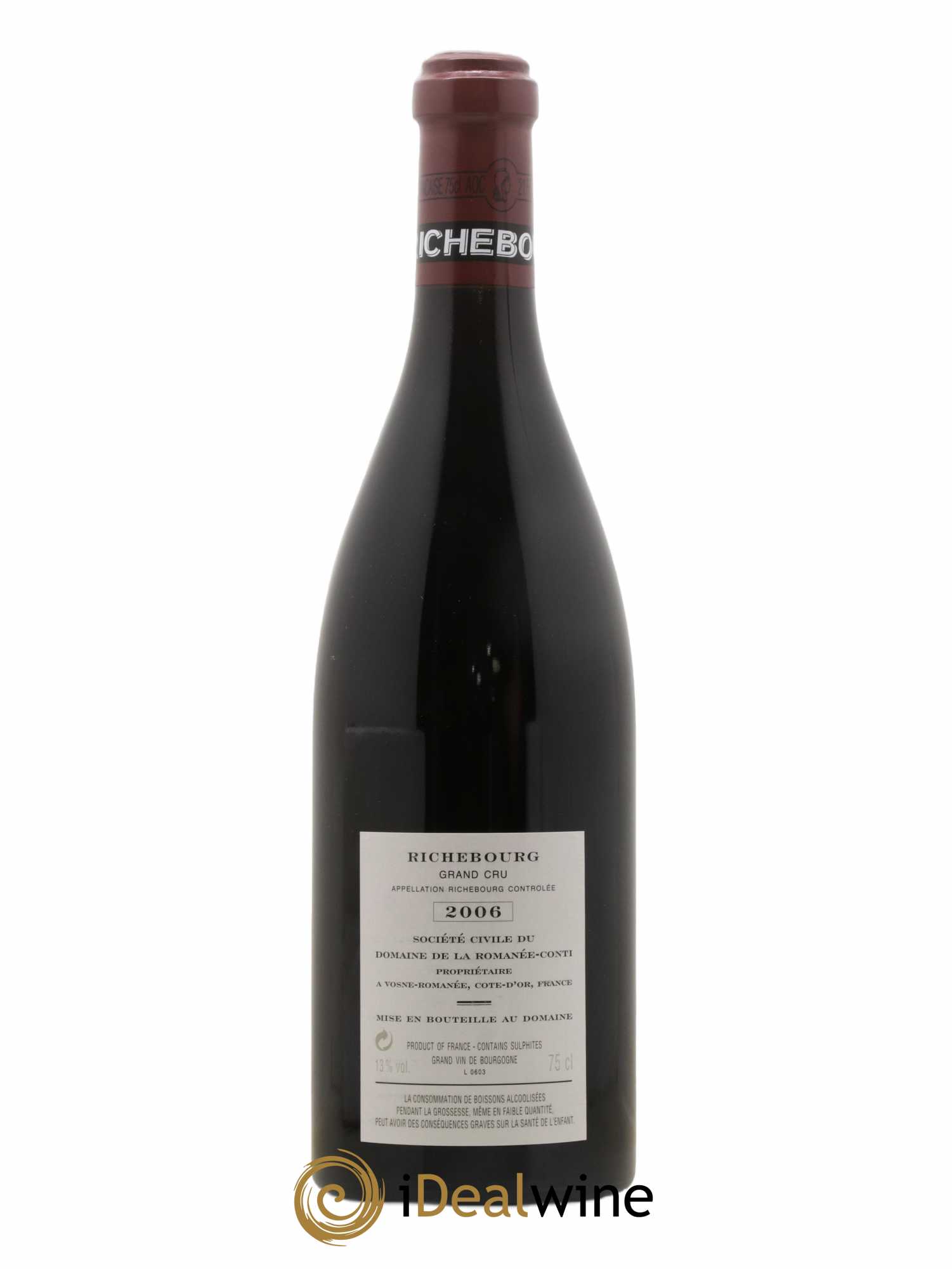 Richebourg Grand Cru Domaine de la Romanée-Conti 2006 - Lot de 1 bouteille - 1