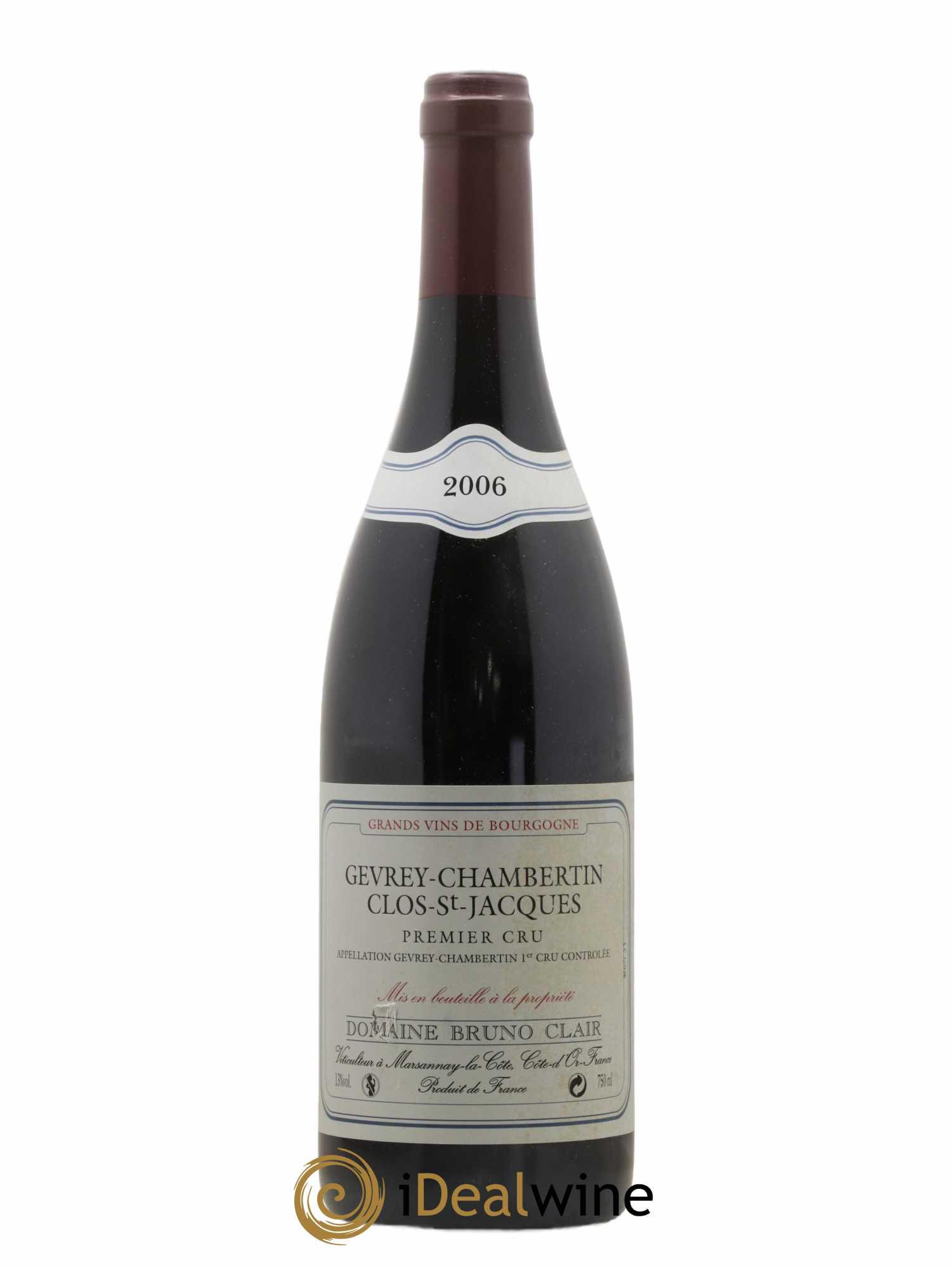 Gevrey-Chambertin 1er Cru Clos Saint-Jacques Bruno Clair (Domaine) 2006 - Lot de 1 bouteille - 0