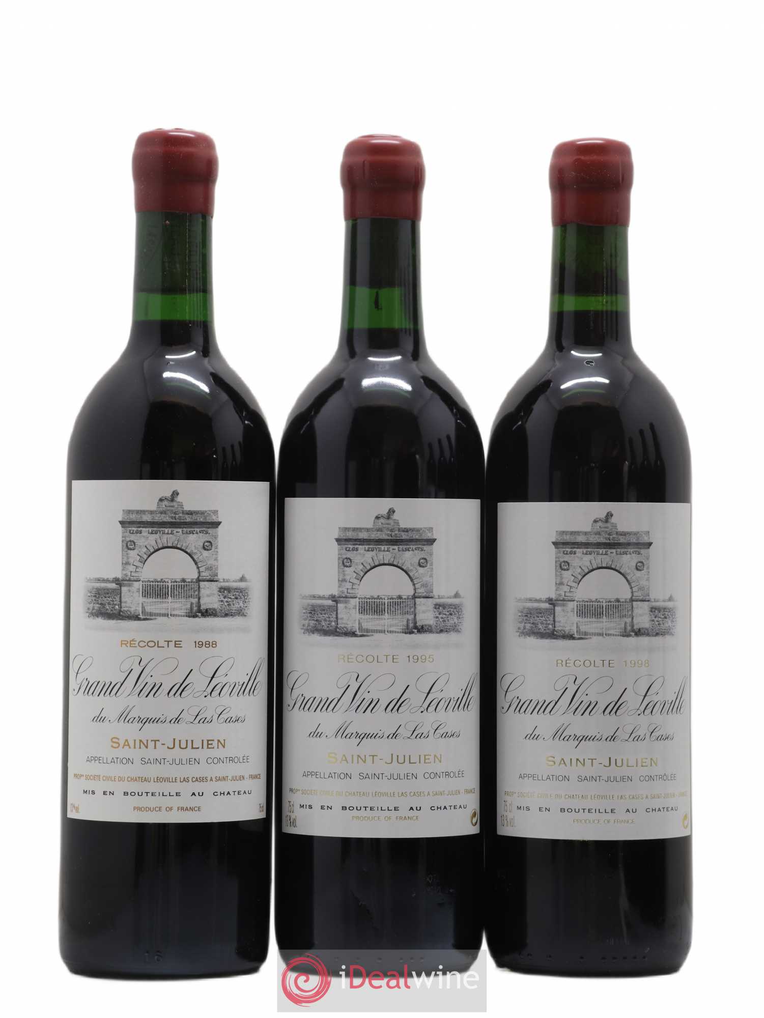 Château Léoville Las Cases 2ème Grand Cru Classé Caisse Collection Miroir Millésimes Secrets 1988 - 1995 - 1998 - 2001 - 2003 - 2008 - Posten von 6 Flaschen - 1