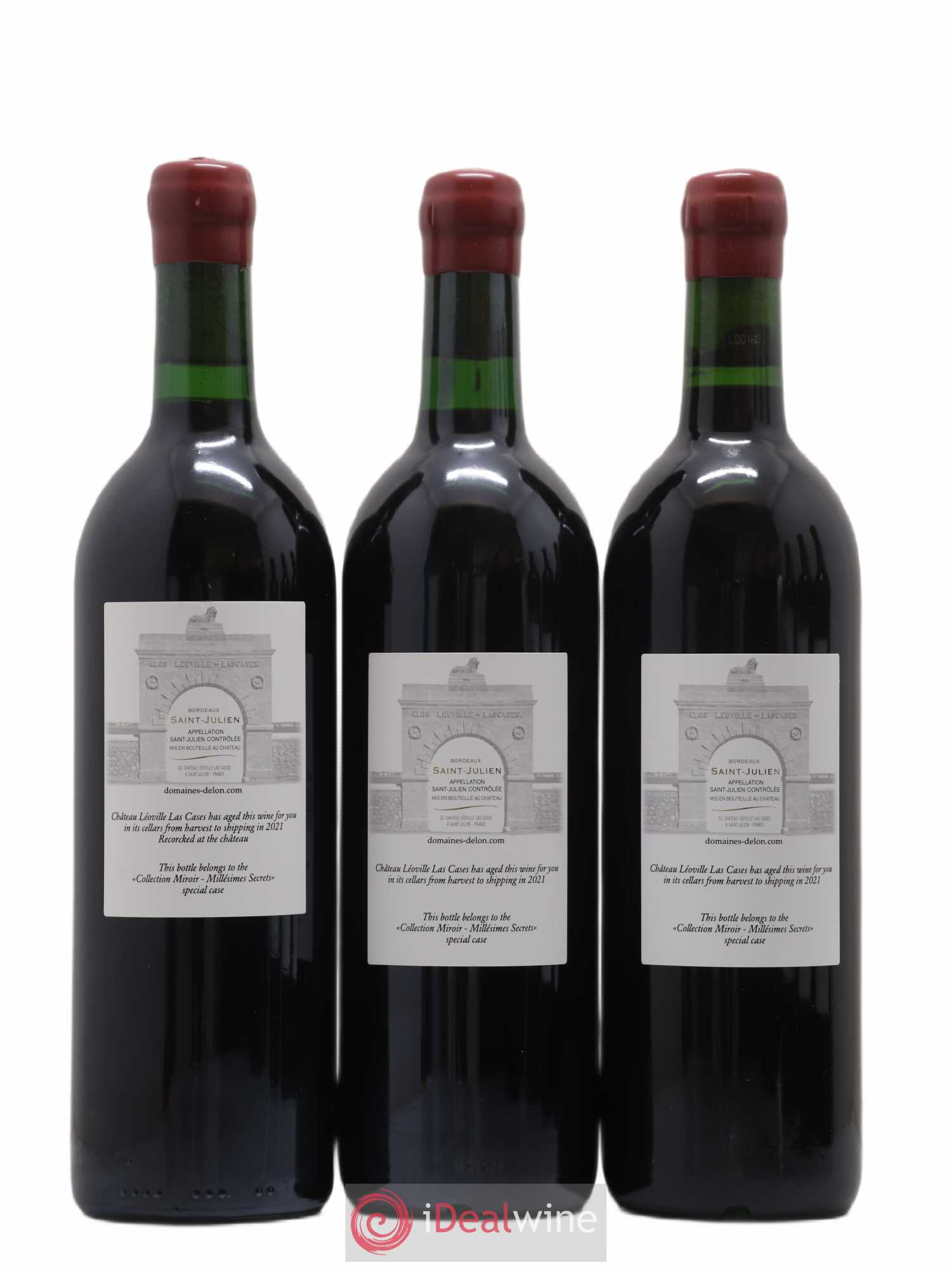 Château Léoville Las Cases 2ème Grand Cru Classé Caisse Collection Miroir Millésimes Secrets 1988 - 1995 - 1998 - 2001 - 2003 - 2008 - Posten von 6 Flaschen - 2