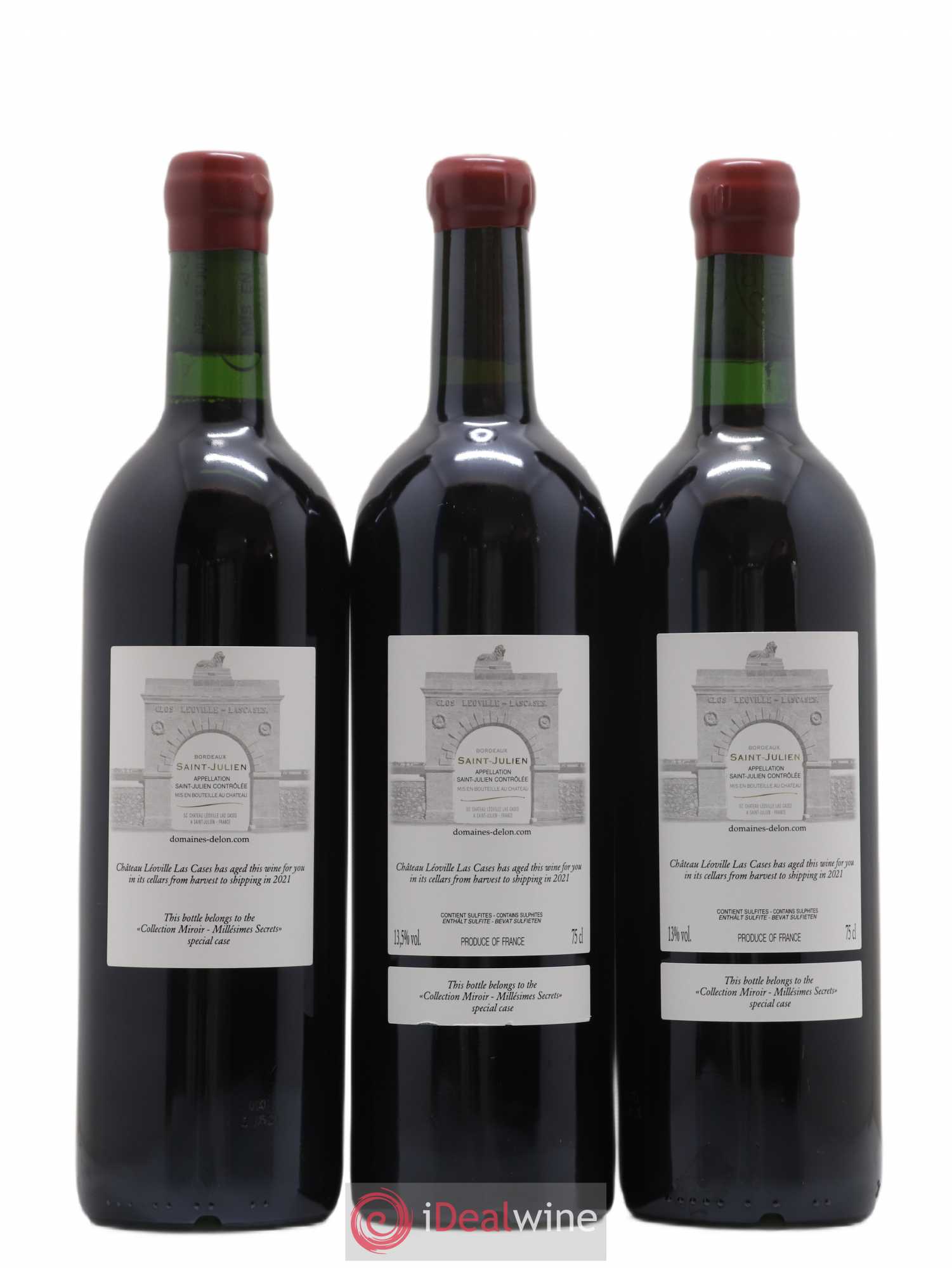 Château Léoville Las Cases 2ème Grand Cru Classé Caisse Collection Miroir Millésimes Secrets 1988 - 1995 - 1998 - 2001 - 2003 - 2008 - Posten von 6 Flaschen - 4