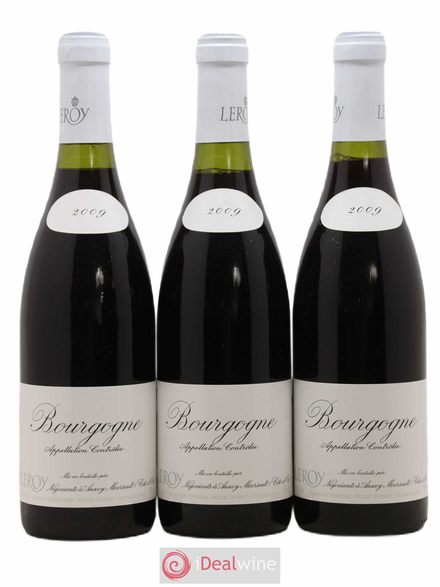 Bourgogne Leroy SA 2009 - Lot de 3 bouteilles - 0