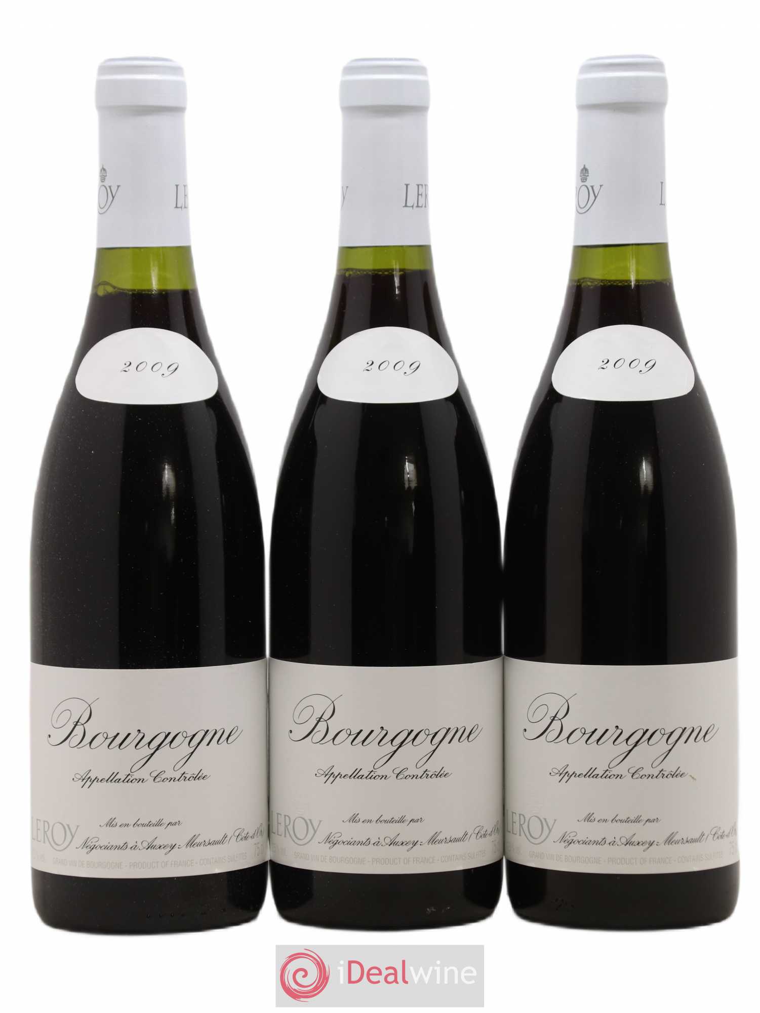 Bourgogne Leroy SA 2009 - Lot de 3 bouteilles - 0