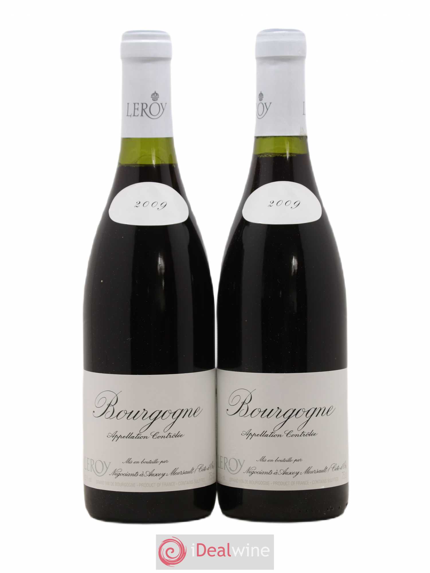 Bourgogne Leroy SA 2009 - Lot de 2 bouteilles - 0