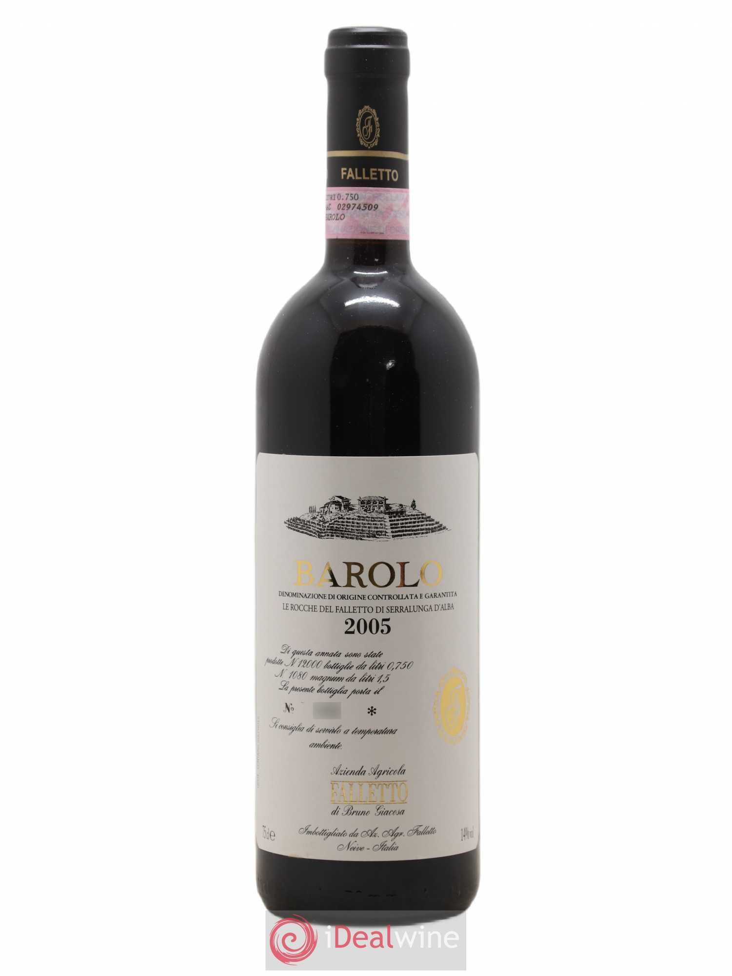Barolo DOCG Riserva Le Rocche del Falletto Falletto - Bruno Giacosa 2005 - Lot de 1 bouteille - 0