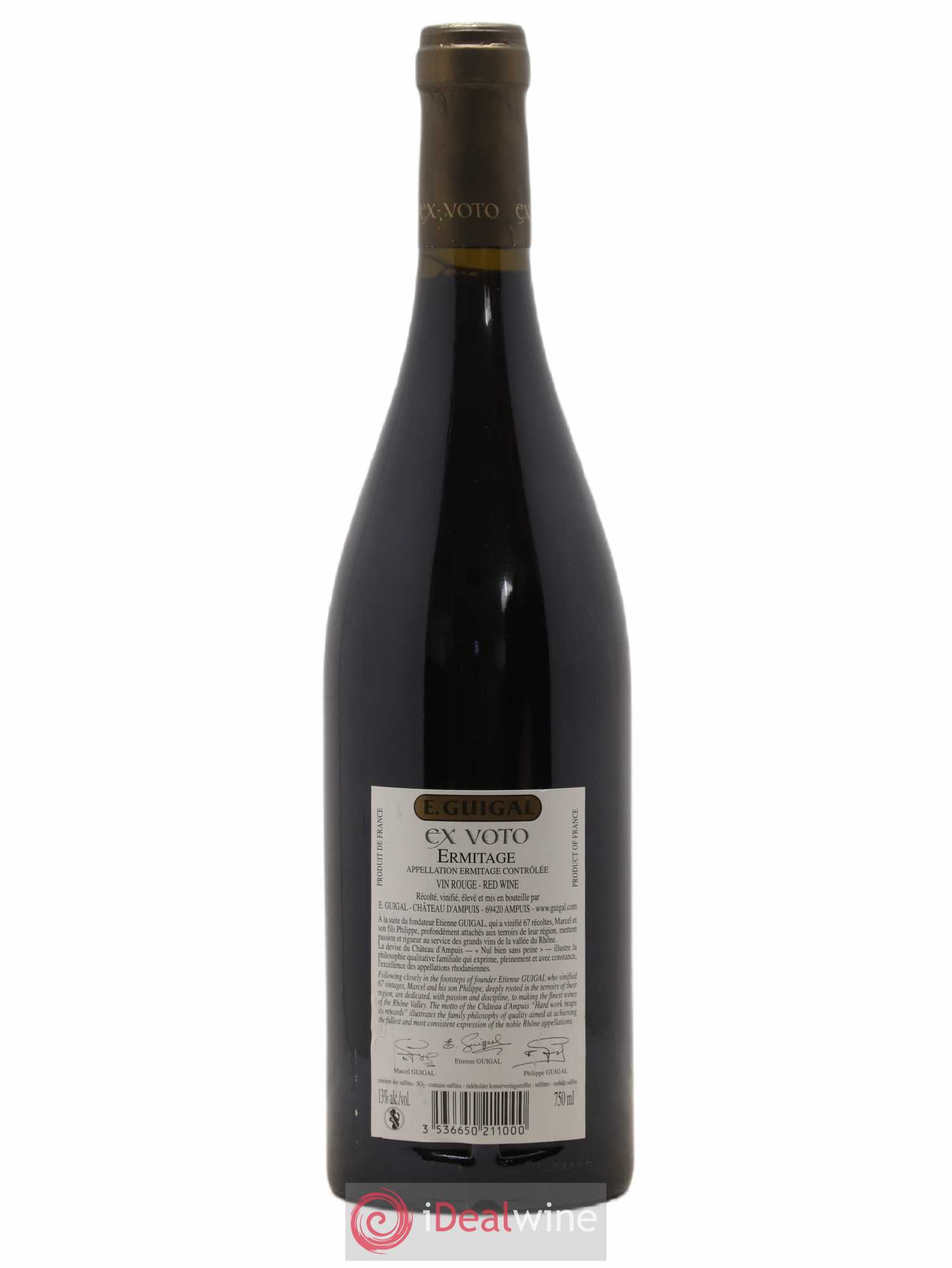 Ermitage Ex Voto Guigal 2005 - Lot de 1 bouteille - 1