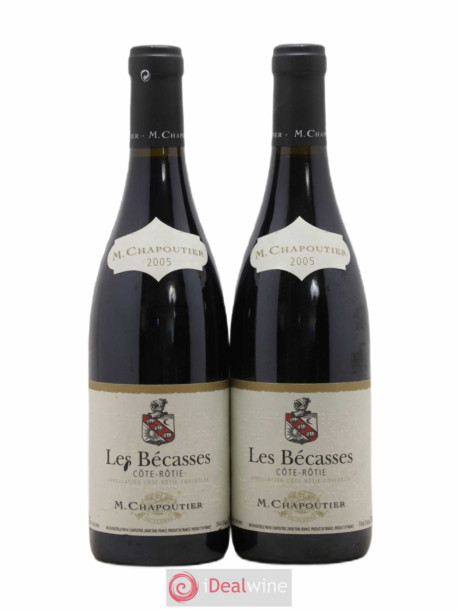 Côte-Rôtie Les Bécasses Chapoutier 2005 - Lot de 2 bouteilles - 0